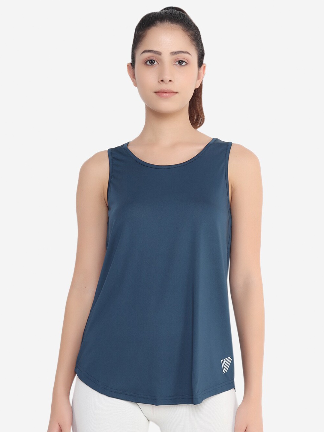 VEGA Women Blue Solid Top