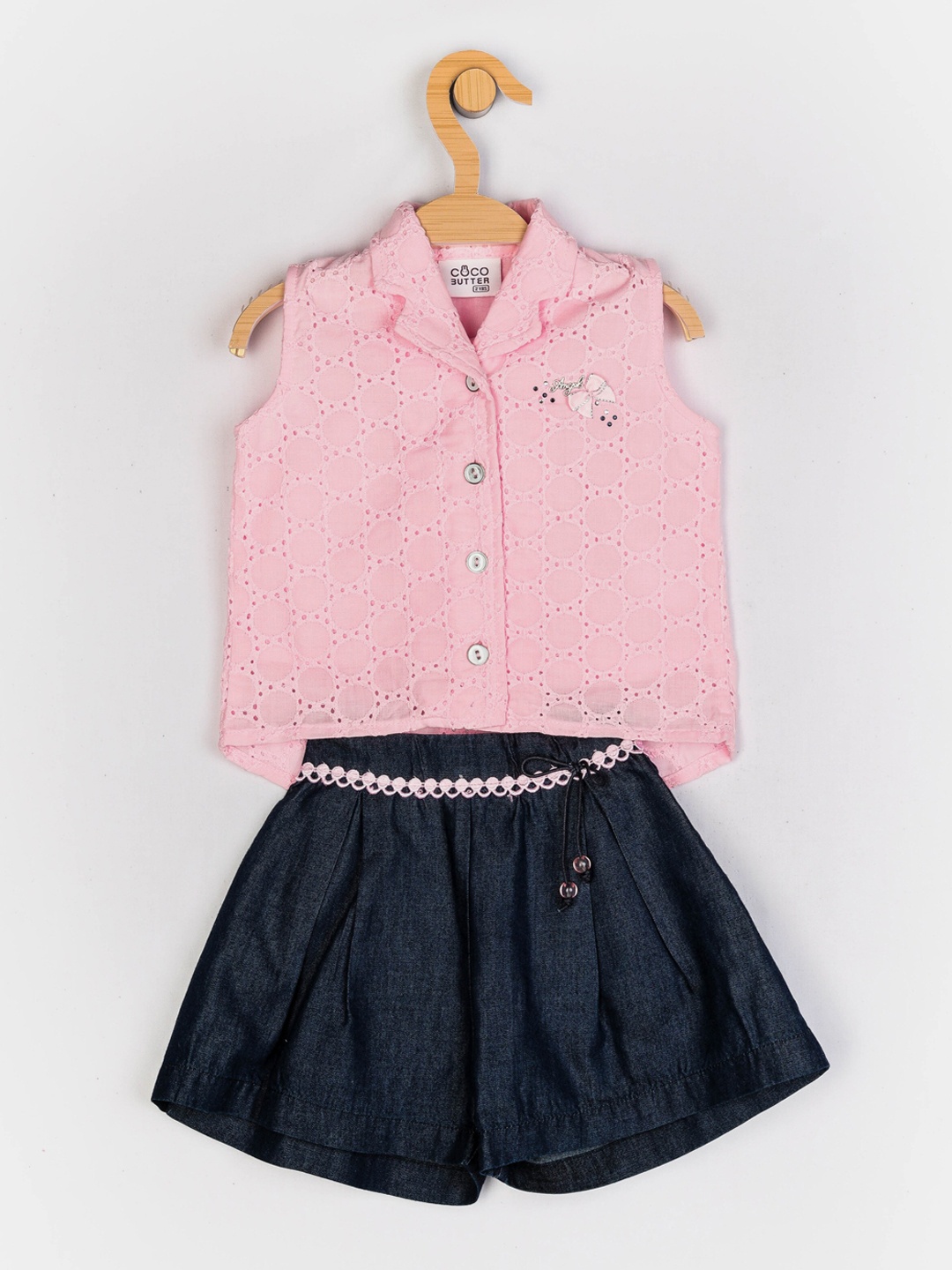 Peppermint Girls Pink Shirt with Skirt