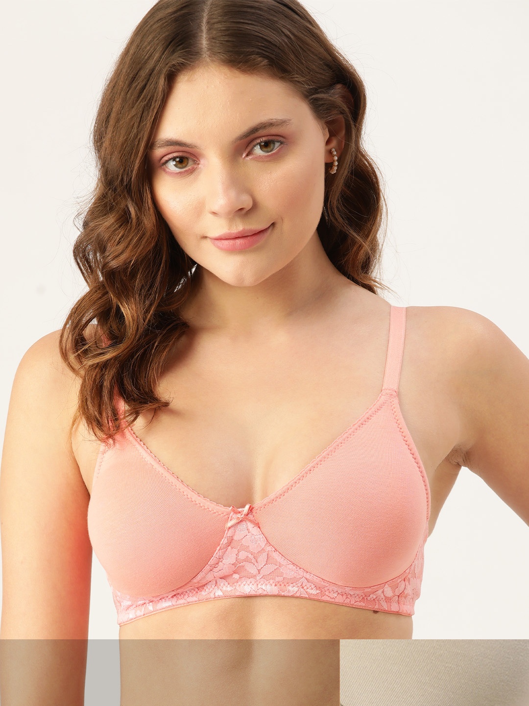 DressBerry Pack Of 2 Pink & Grey Bra