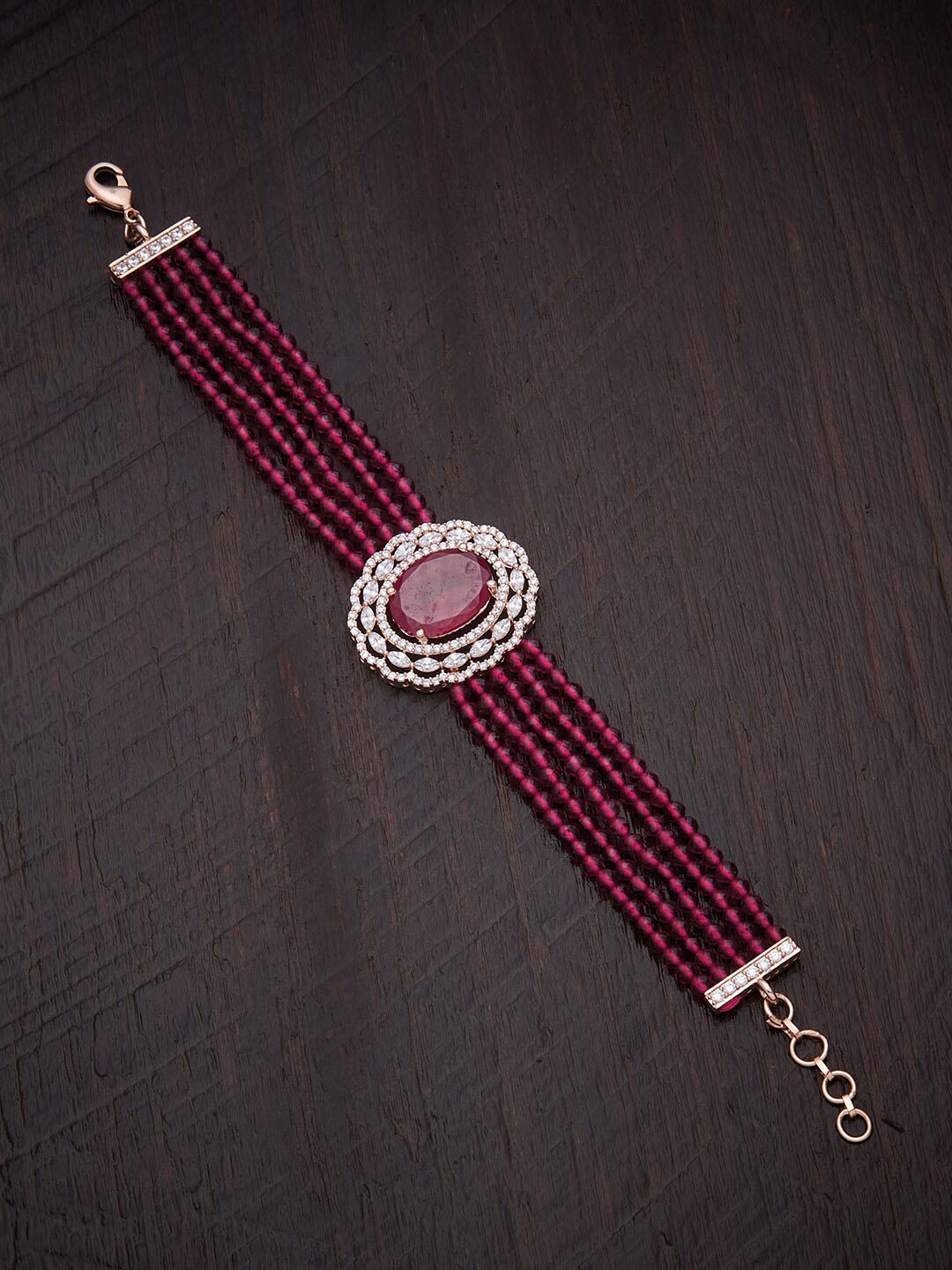 Kushal's Fashion Jewellery Women Rose Gold-Plated & Red Cubic Zirconia Wraparound Bracelet
Kushal's Fashion Jewellery Women Rose Gold-Plated & Red Cubic Zirconia Wraparound Bracelet