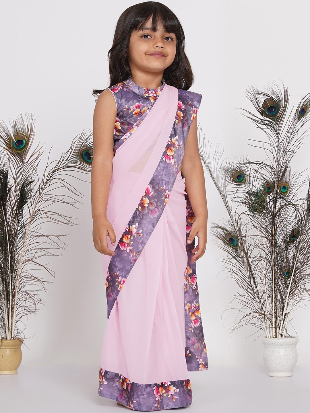 Little Bansi Girls Multicoloured Floral Panelled Pure Silk Kurta with Palazzos & With Dupatta, Multi
Little Bansi Girls Multicoloured Floral Panelled Pure Silk Kurta with Palazzos & With Dupatta, Multi
