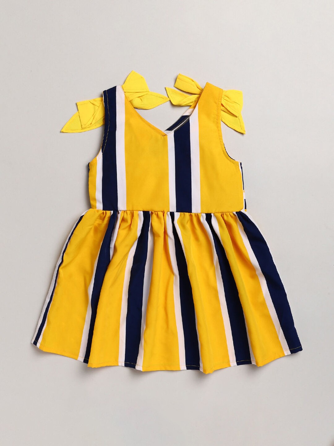 Hopscotch Yellow Striped Dress