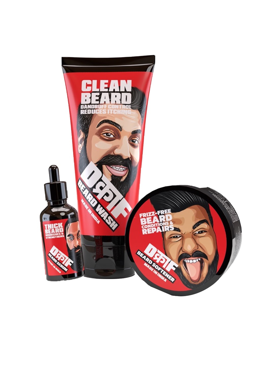 DCRAF Stud Beard Combo - Beard Wash 100 ml + Beard Softener 50 g + Beard Serum 30 ml, Red
DCRAF Stud Beard Combo - Beard Wash 100 ml + Beard Softener 50 g + Beard Serum 30 ml, Red