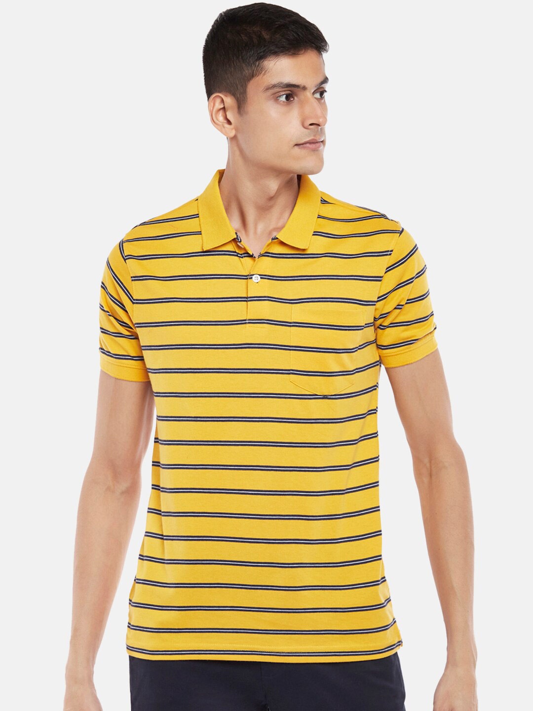 BYFORD by Pantaloons Men Yellow & super lemon Striped Polo Collar Slim Fit Outdoor T-shirt
BYFORD by Pantaloons Men Yellow & super lemon Striped Polo Collar Slim Fit Outdoor T-shirt