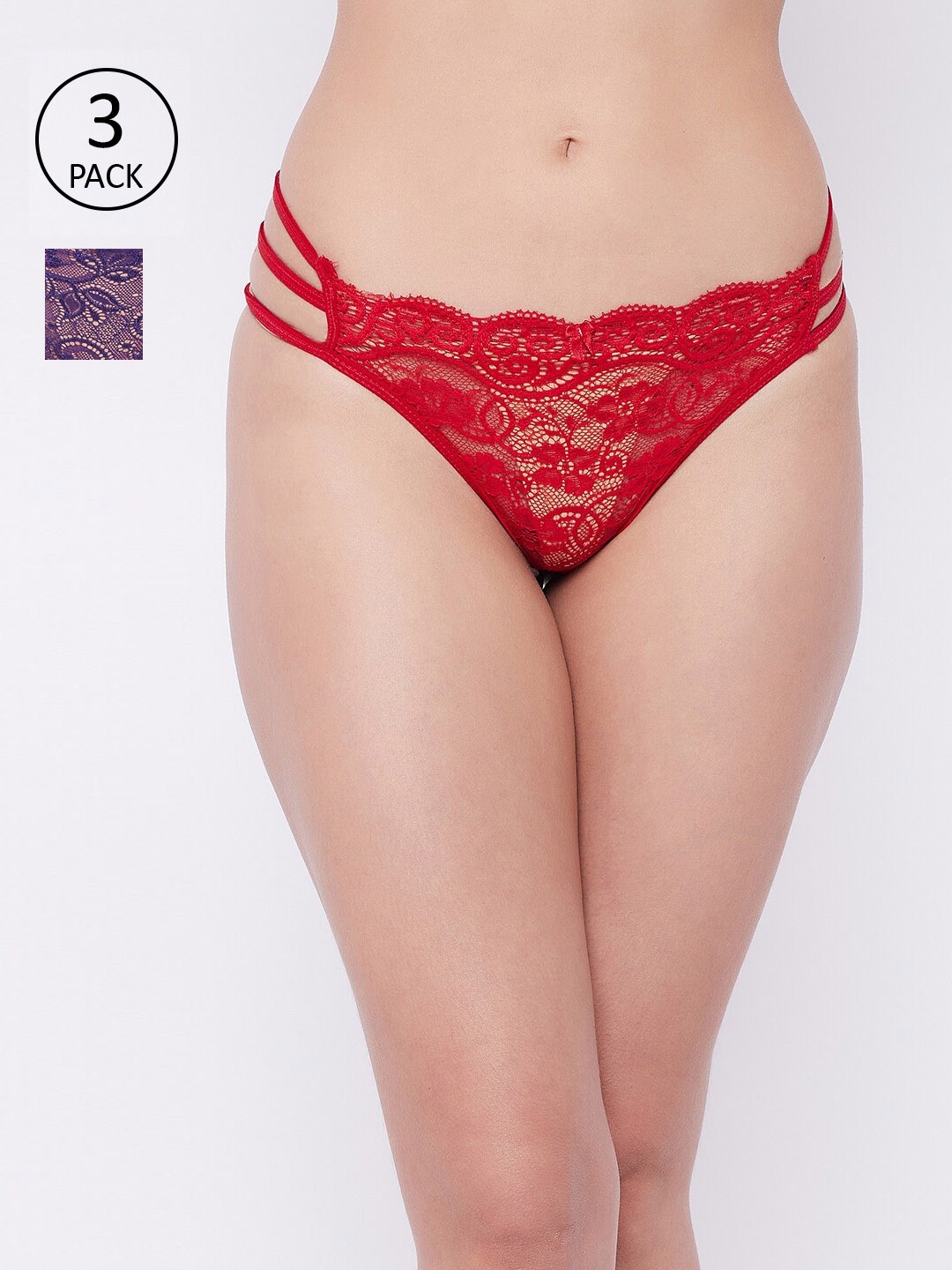 SECRETS BY ZEROKAATA Women Pack Of 3 Assorted Self Design Thongs SZPO3PTY04095-Assorted
SECRETS BY ZEROKAATA Women Pack Of 3 Assorted Self Design Thongs SZPO3PTY04095-Assorted