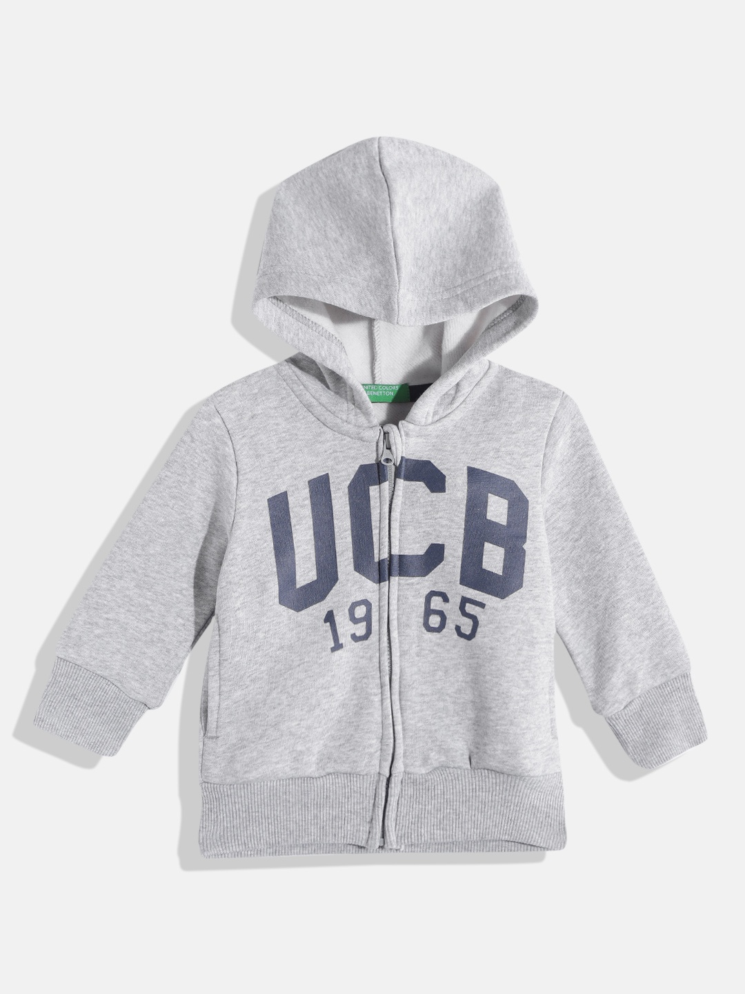 United Colors of Benetton Boys Grey Melange & Navy Blue Print Hooded Front Open Sweatshirt
United Colors of Benetton Boys Grey Melange & Navy Blue Print Hooded Front Open Sweatshirt