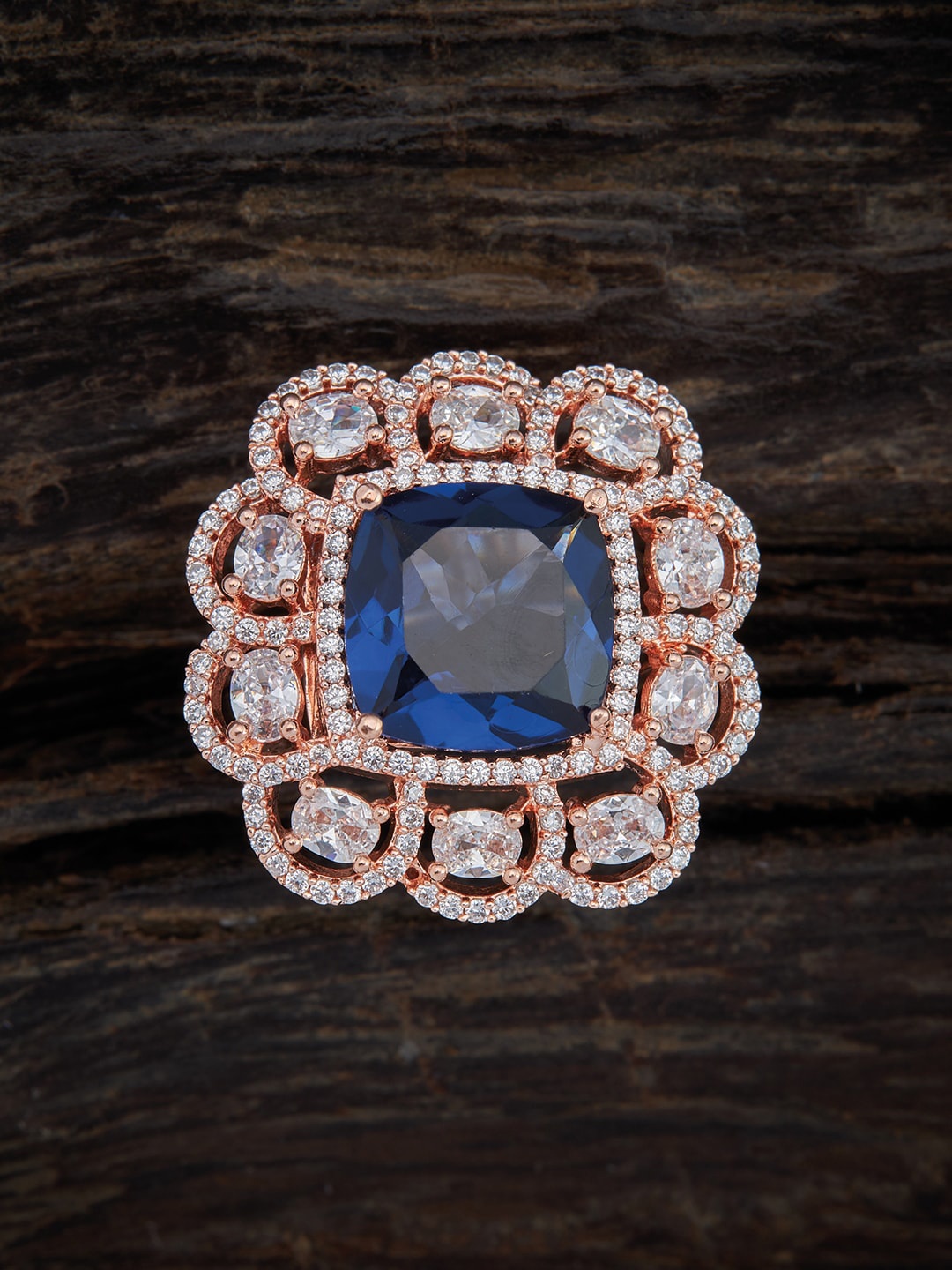 Kushal's Fashion Jewellery Women Blue Rose-Gold Plated Cubic Zirconia Studded Finger Ring
Kushal's Fashion Jewellery Women Blue Rose-Gold Plated Cubic Zirconia Studded Finger Ring