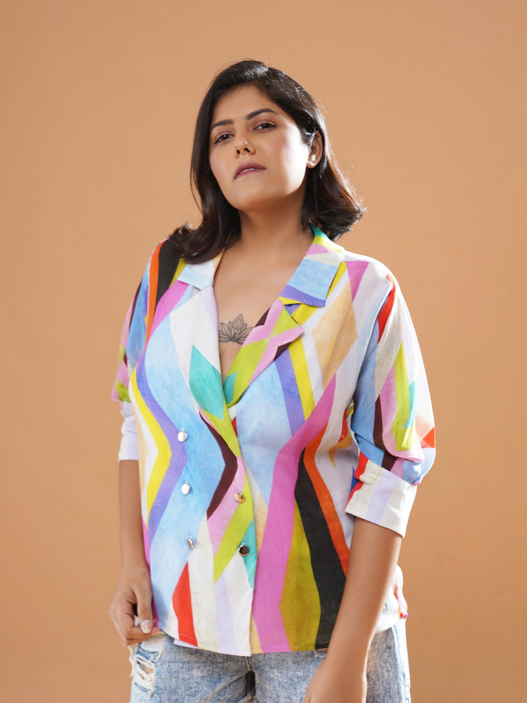 NEETIANDMUDITA Women Multicoloured Relaxed Boxy Multi Stripes Striped Semiformal Shirt
NEETIANDMUDITA Women Multicoloured Relaxed Boxy Multi Stripes Striped Semiformal Shirt