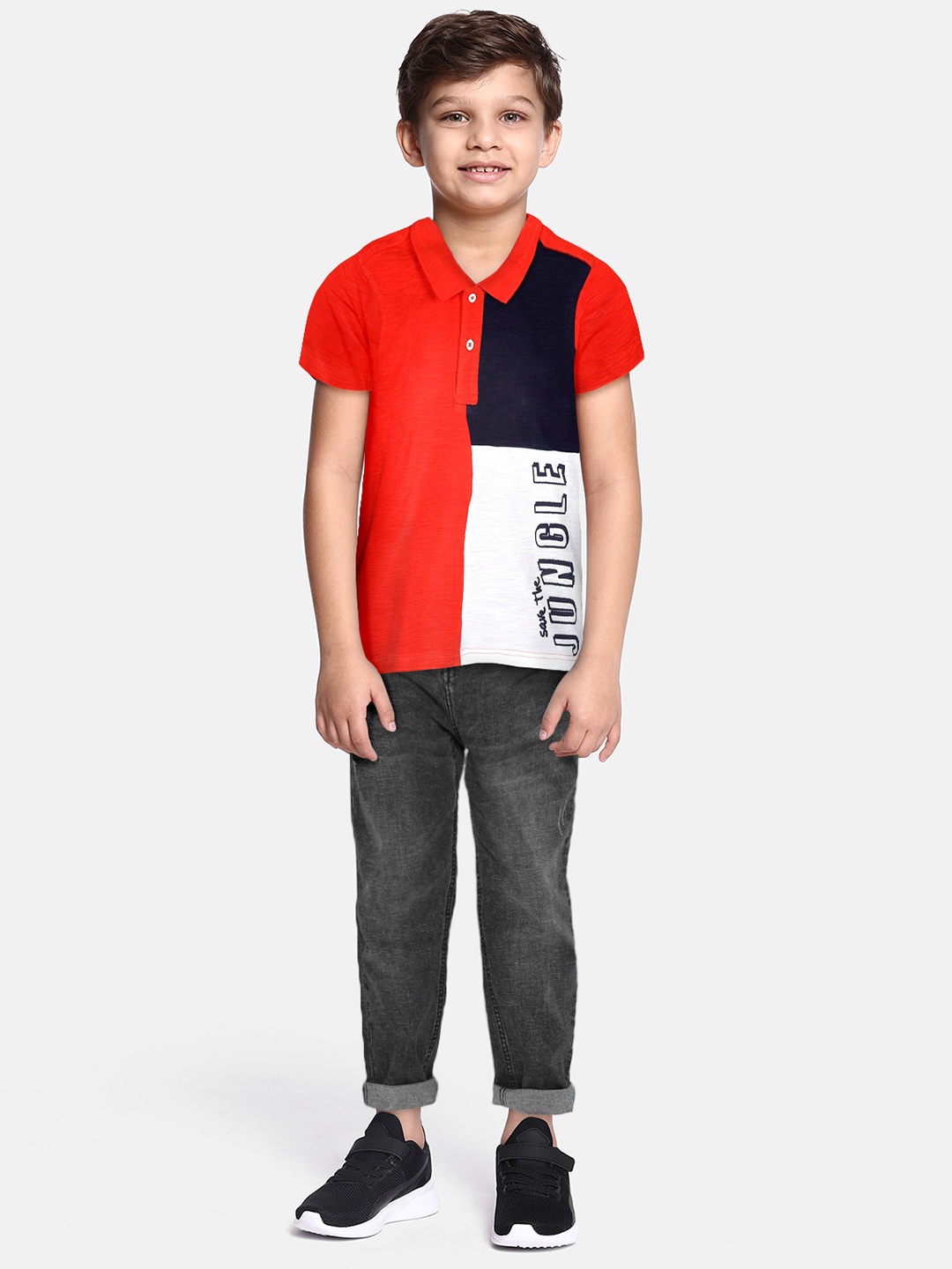United Colors of Benetton Boys Grey & maximum red Colourblocked Polo Collar Applique T-shirt
United Colors of Benetton Boys Grey & maximum red Colourblocked Polo Collar Applique T-shirt