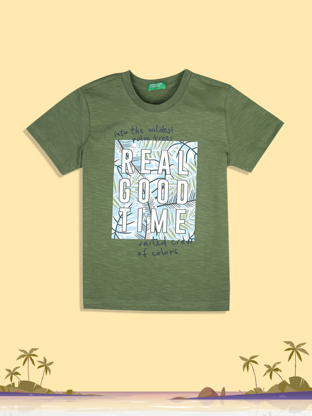 United Colors of Benetton Boys Red & olive branch Typography Printed Applique T-shirt
United Colors of Benetton Boys Red & olive branch Typography Printed Applique T-shirt