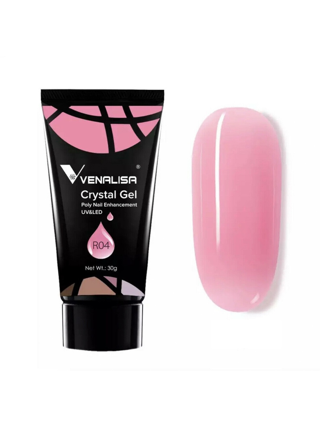 VENALISA UV & LED Acrylic Poly Crystal Nail Extension Gel Polish 30 g - Shade R04, Pink
VENALISA UV & LED Acrylic Poly Crystal Nail Extension Gel Polish 30 g - Shade R04, Pink