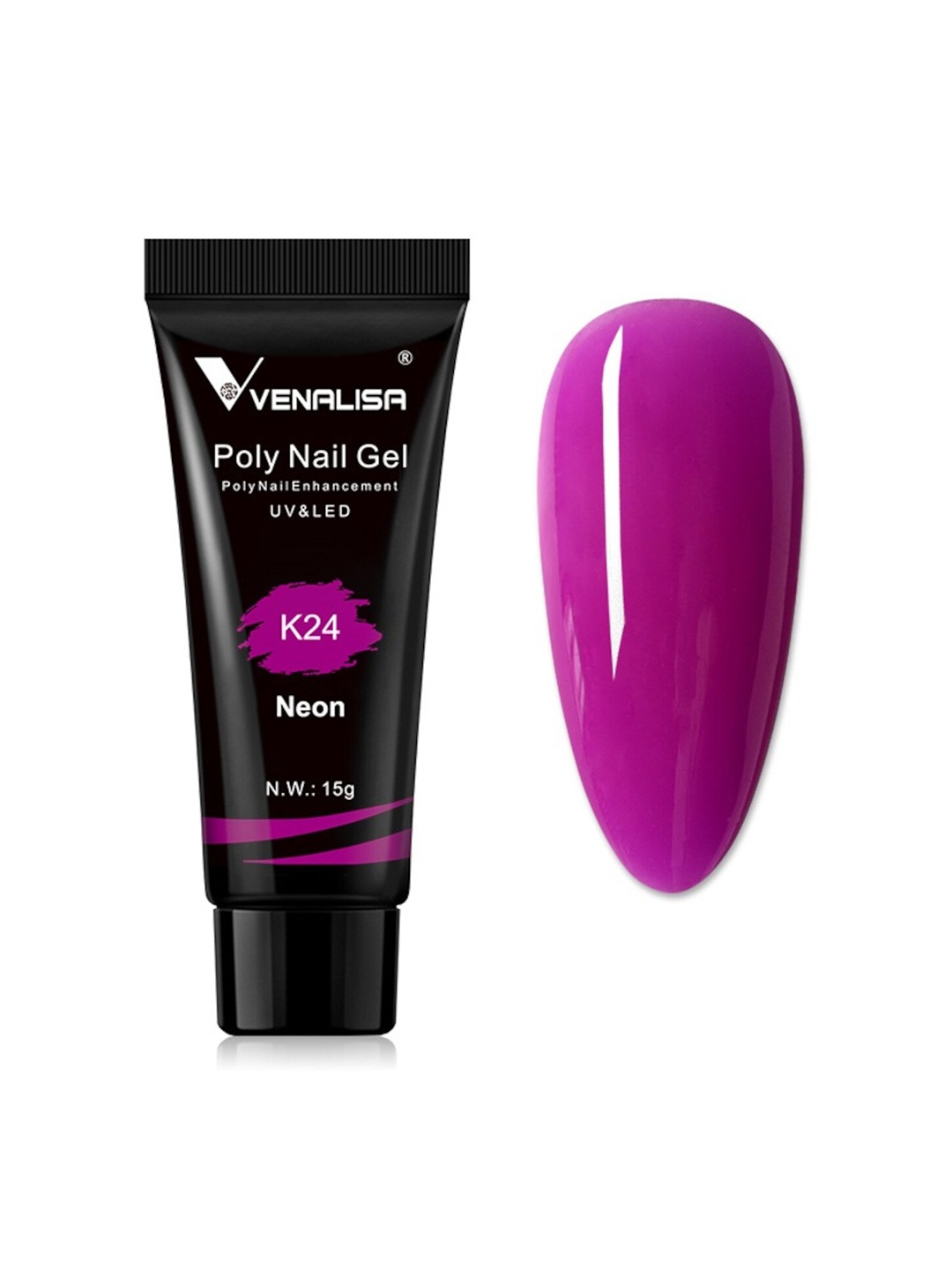 VENALISA UV & LED Neon Acrylic Poly Nail Extension Gel 15 g - Shade K24, Purple
VENALISA UV & LED Neon Acrylic Poly Nail Extension Gel 15 g - Shade K24, Purple