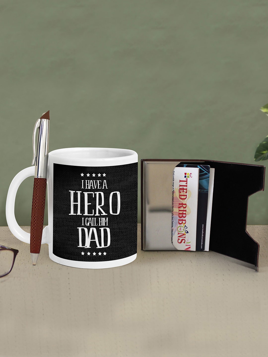 TIED RIBBONS Black & White Fathers Day Gift Printed Coffee Mug with Card Holder and Pen
TIED RIBBONS Black & White Fathers Day Gift Printed Coffee Mug with Card Holder and Pen