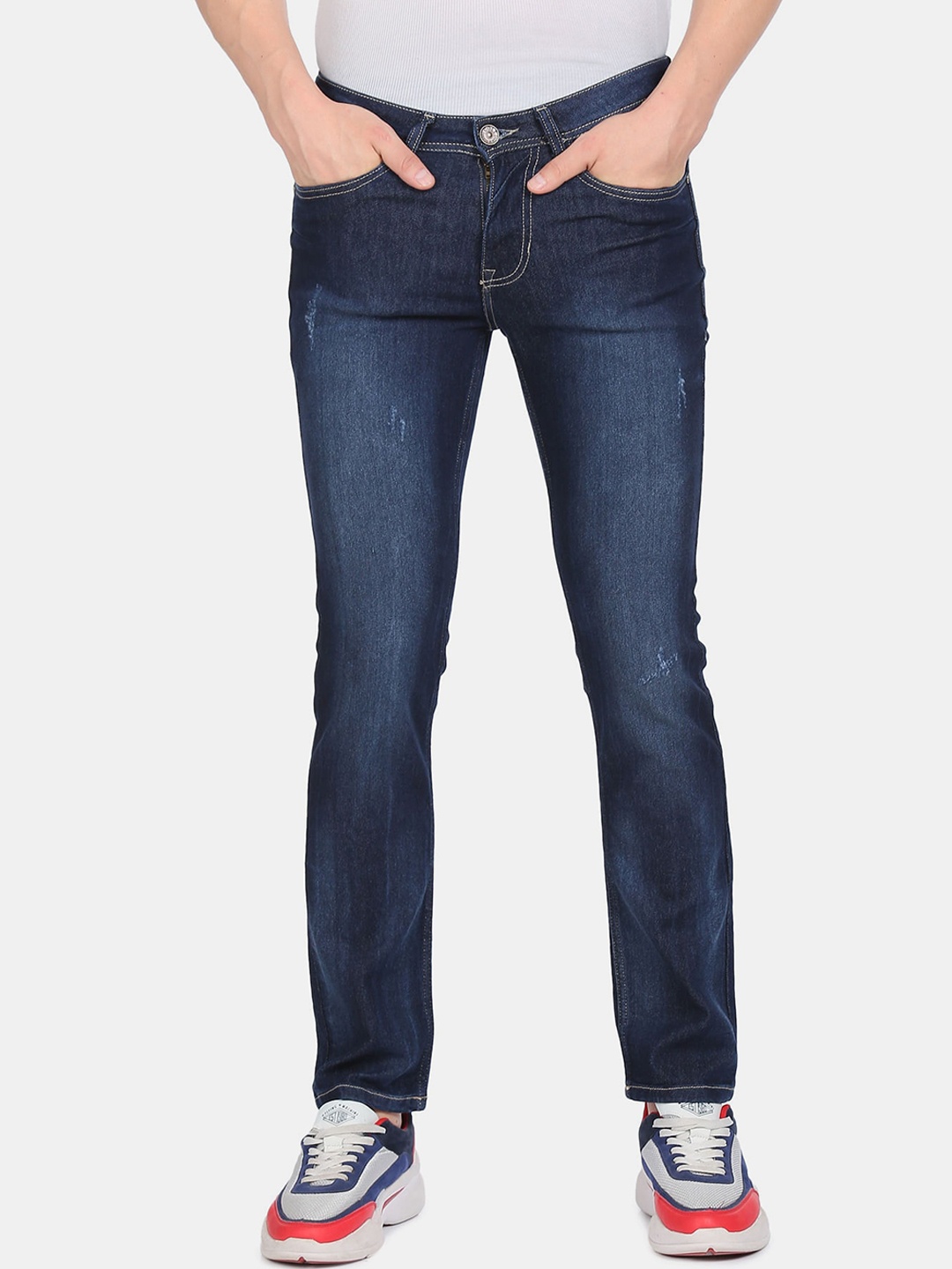 Colt Men Blue Slim Fit Light Fade Jeans