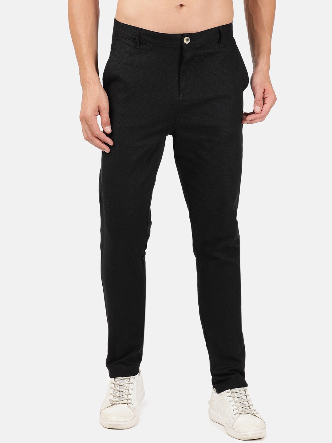 MASH UNLIMITED Men Black Chinos Trousers