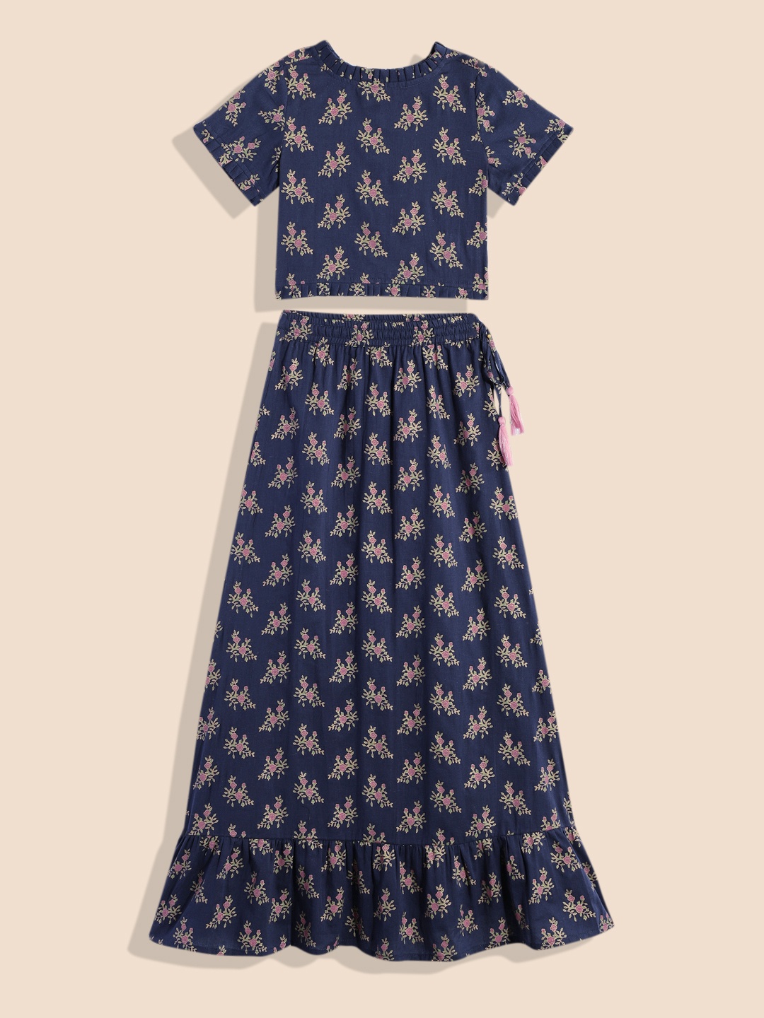 House of Pataudi Girls Printed Ready to Wear Pure Cotton Lehenga Choli, Navy blue
House of Pataudi Girls Printed Ready to Wear Pure Cotton Lehenga Choli, Navy blue