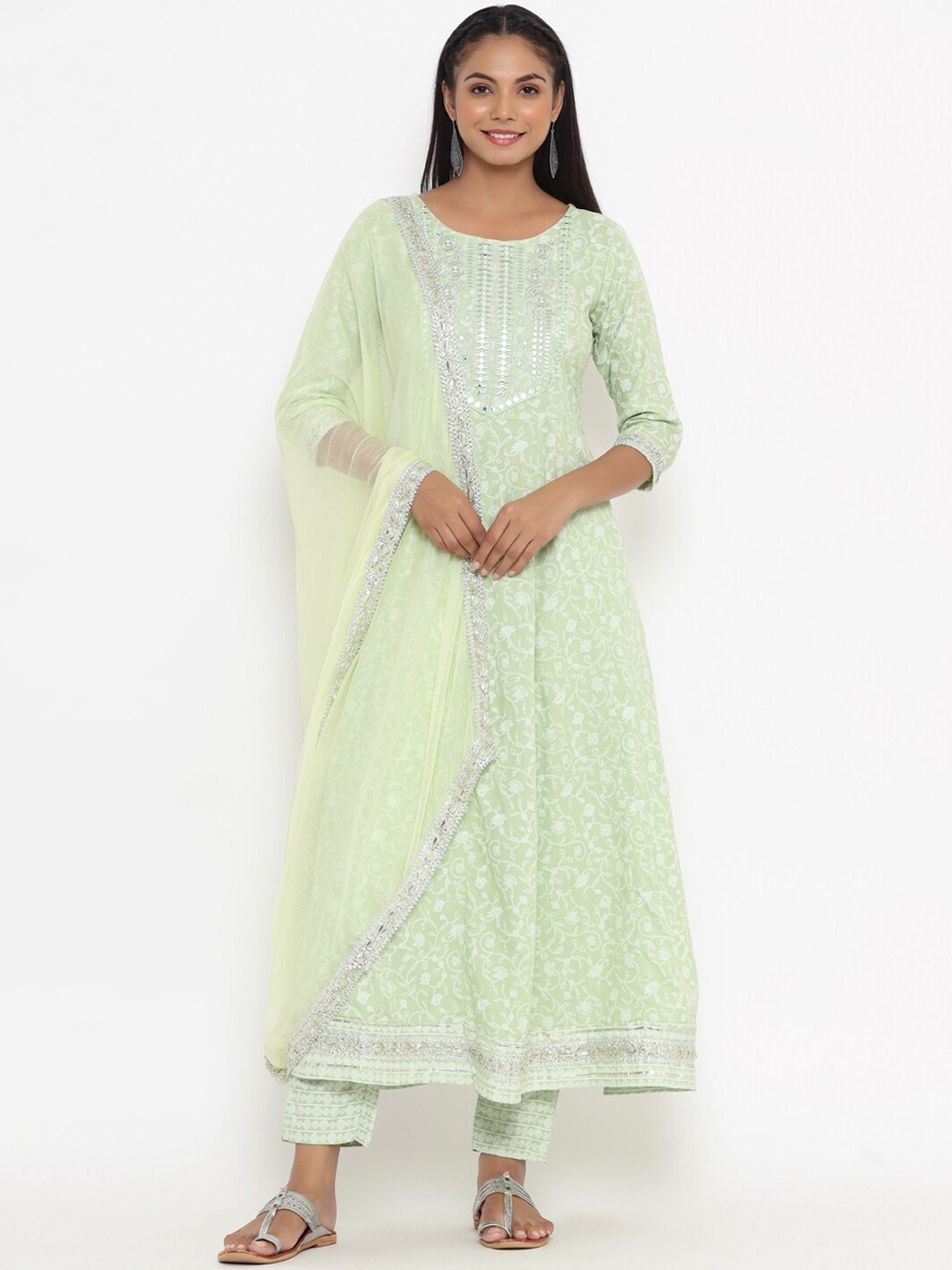 UNISETS Women Lime Green Ethnic Motifs Printed Panelled Kurta with Palazzos & With Dupatta
UNISETS Women Lime Green Ethnic Motifs Printed Panelled Kurta with Palazzos & With Dupatta