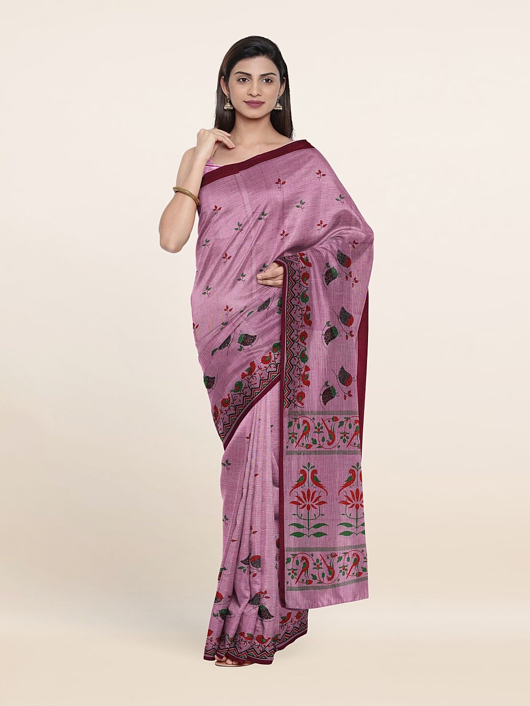 Pothys Women Lavender Sarees