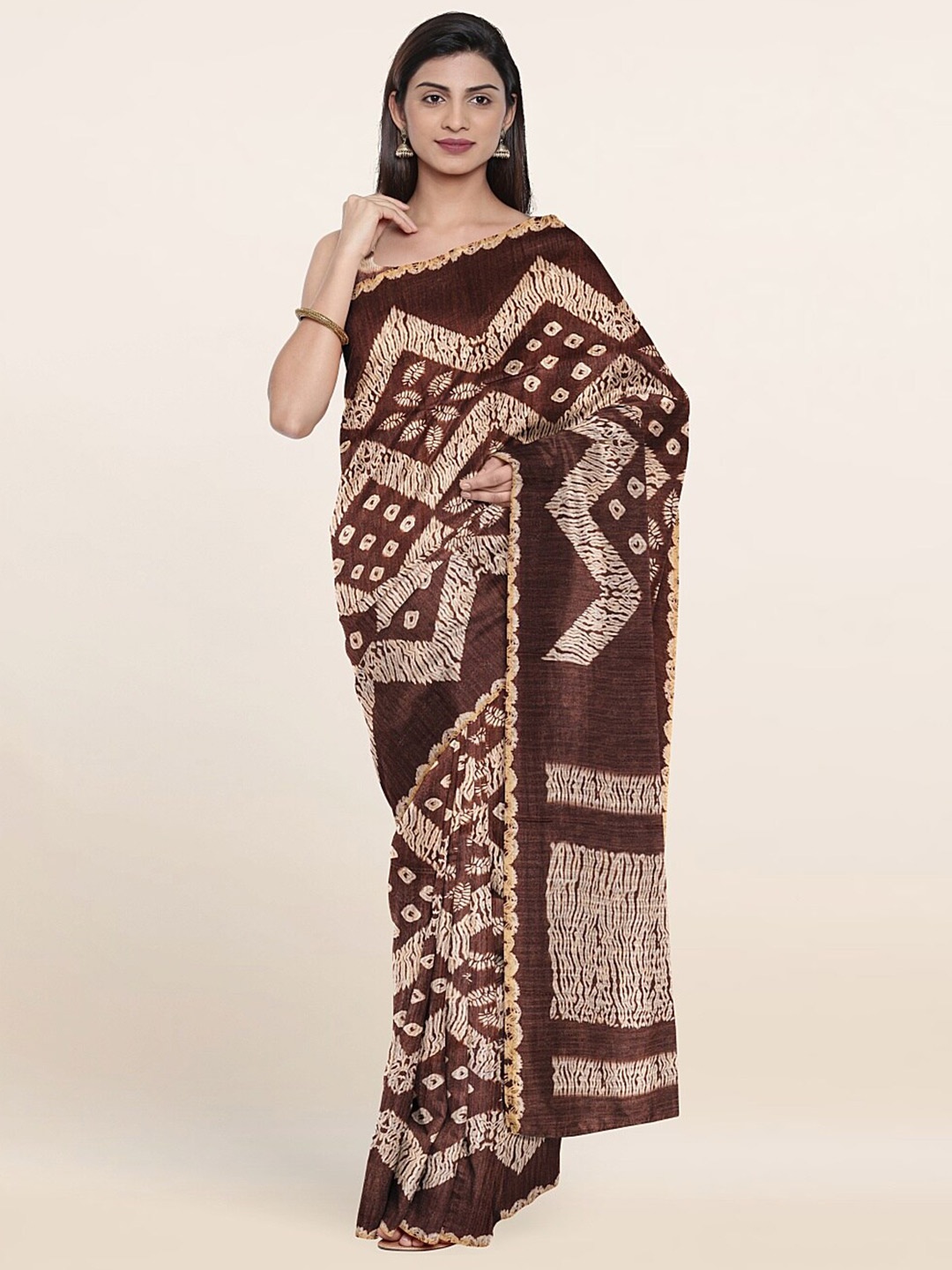 Pothys Women Brown Sarees