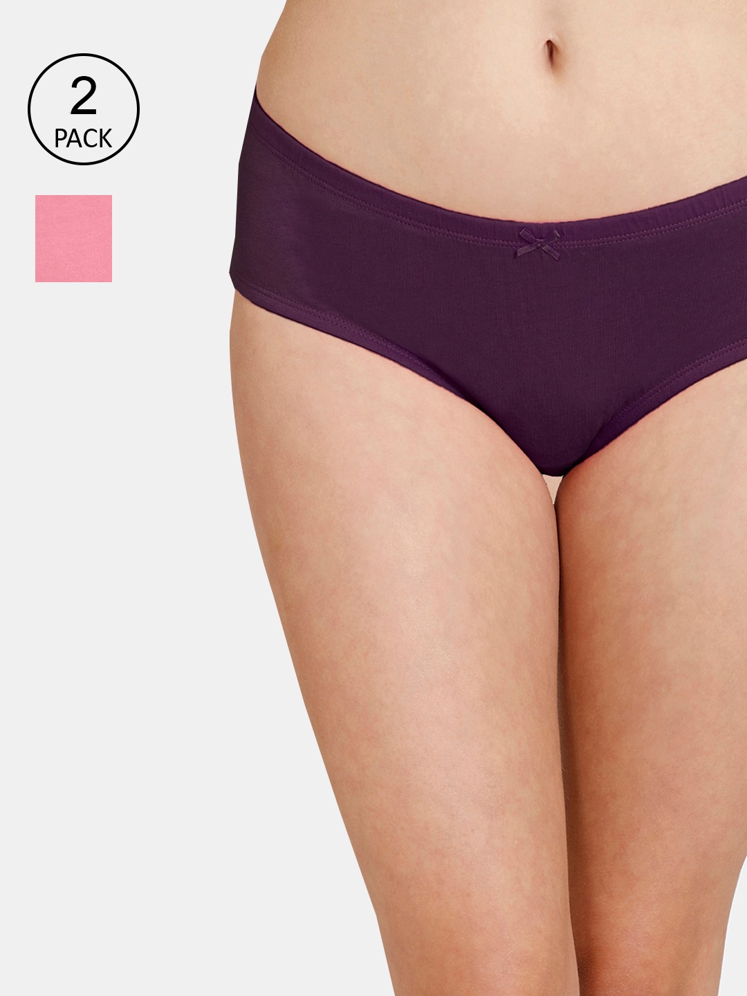 Rosaline by Zivame Pack of 2 Women Low Rise Full Coverage Hipster Briefs - RO2045FASH0BLAK, Purple
Rosaline by Zivame Pack of 2 Women Low Rise Full Coverage Hipster Briefs - RO2045FASH0BLAK, Purple