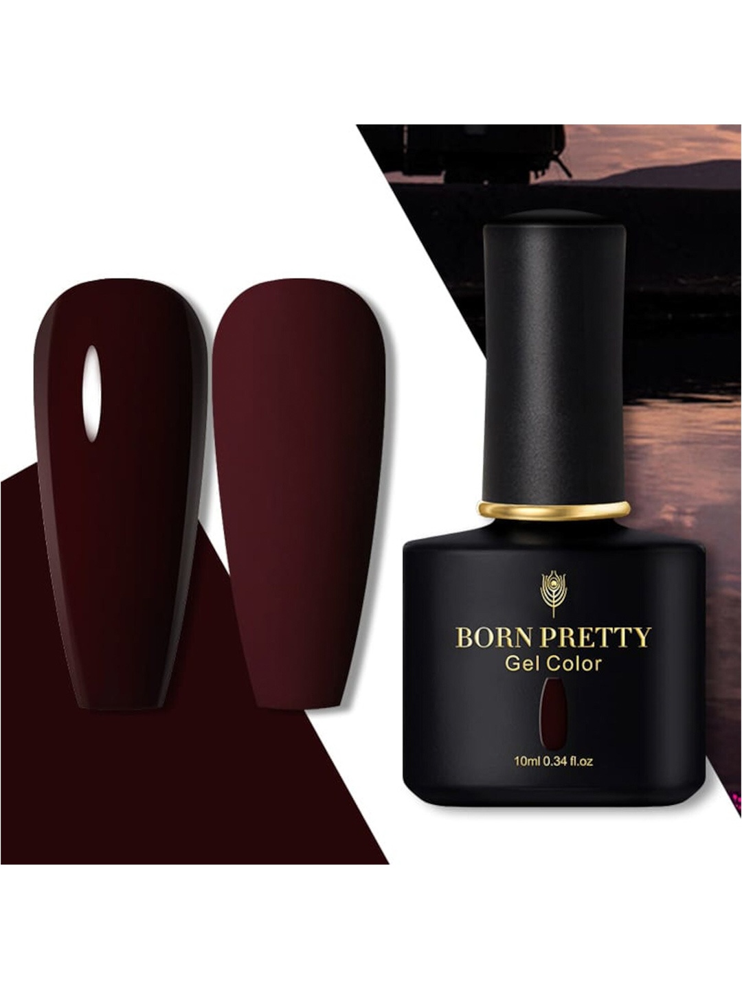BORN PRETTY Black Spar Series Glossy UV LED Matte Gel Nail Polish - Shade 54, Maroon
BORN PRETTY Black Spar Series Glossy UV LED Matte Gel Nail Polish - Shade 54, Maroon