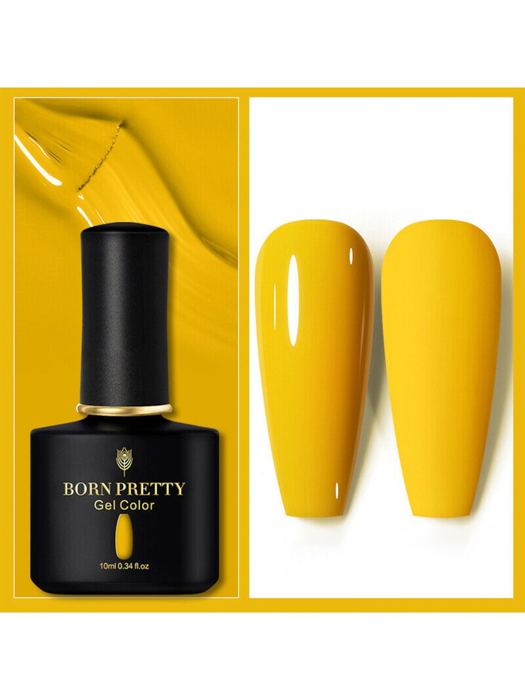 BORN PRETTY Black Spar Series Glossy UV LED Matte Gel Nail Polish - Shade 31, Yellow
BORN PRETTY Black Spar Series Glossy UV LED Matte Gel Nail Polish - Shade 31, Yellow