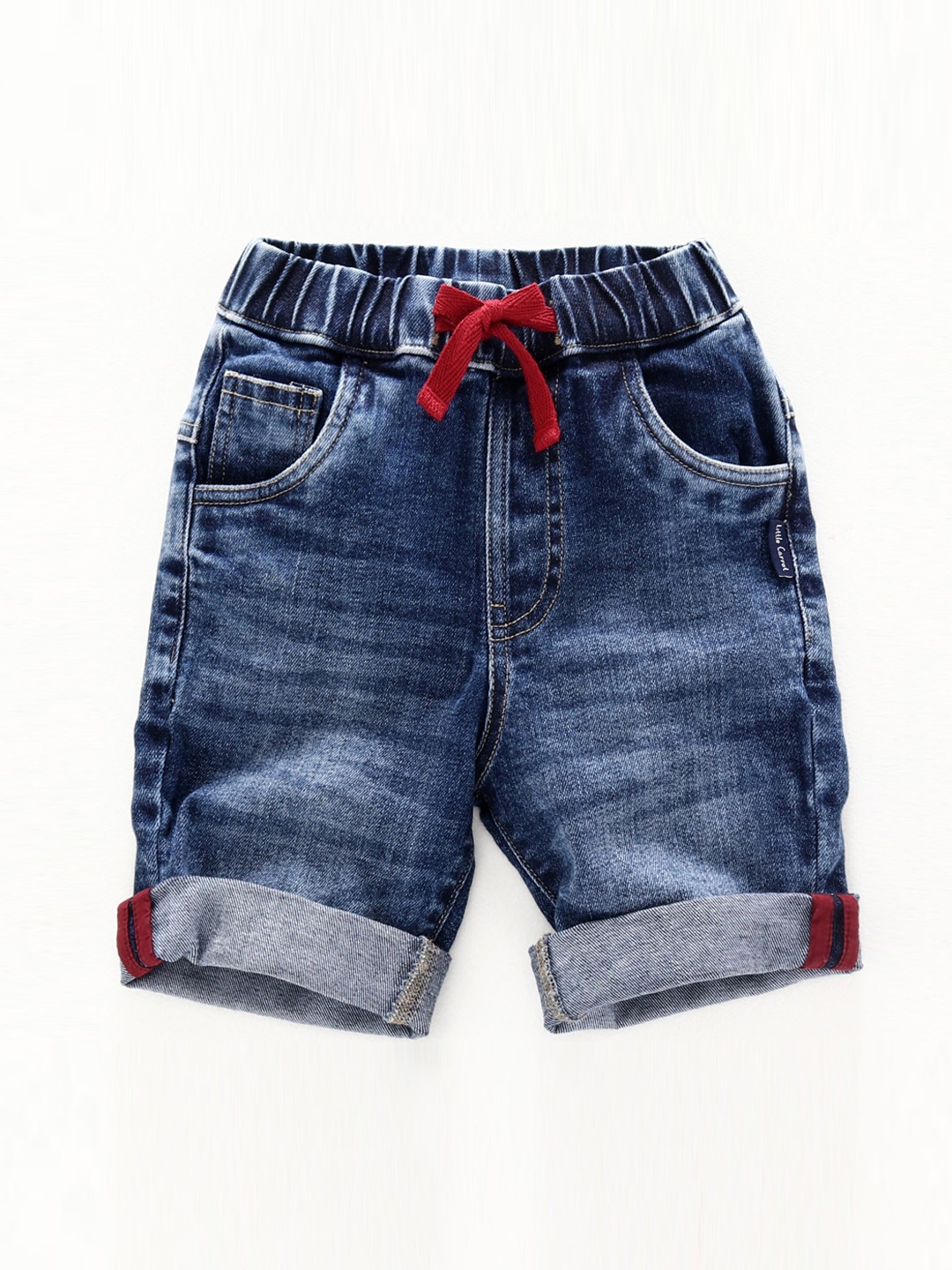 Little Carrot Boys Navy Blue Washed Denim Outdoor Shorts