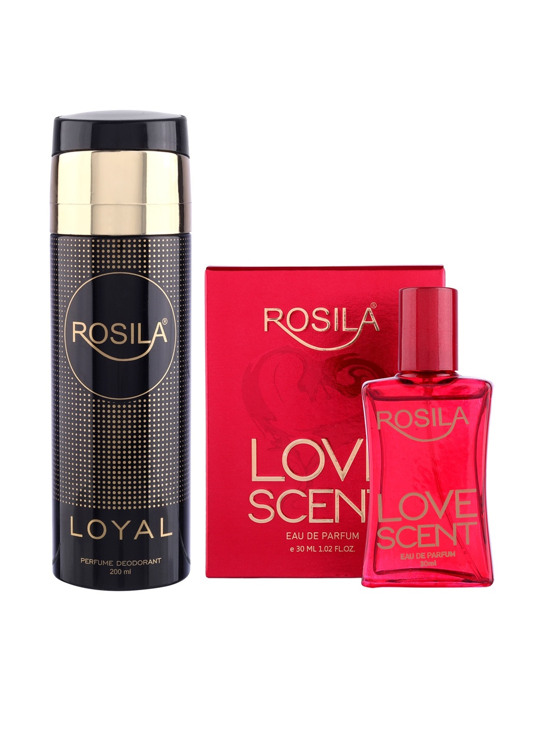 ROSILA Set of Loyal Deodorant Body Spray 200ml & Love Scent Eau de Parfum 30ml, Black
ROSILA Set of Loyal Deodorant Body Spray 200ml & Love Scent Eau de Parfum 30ml, Black