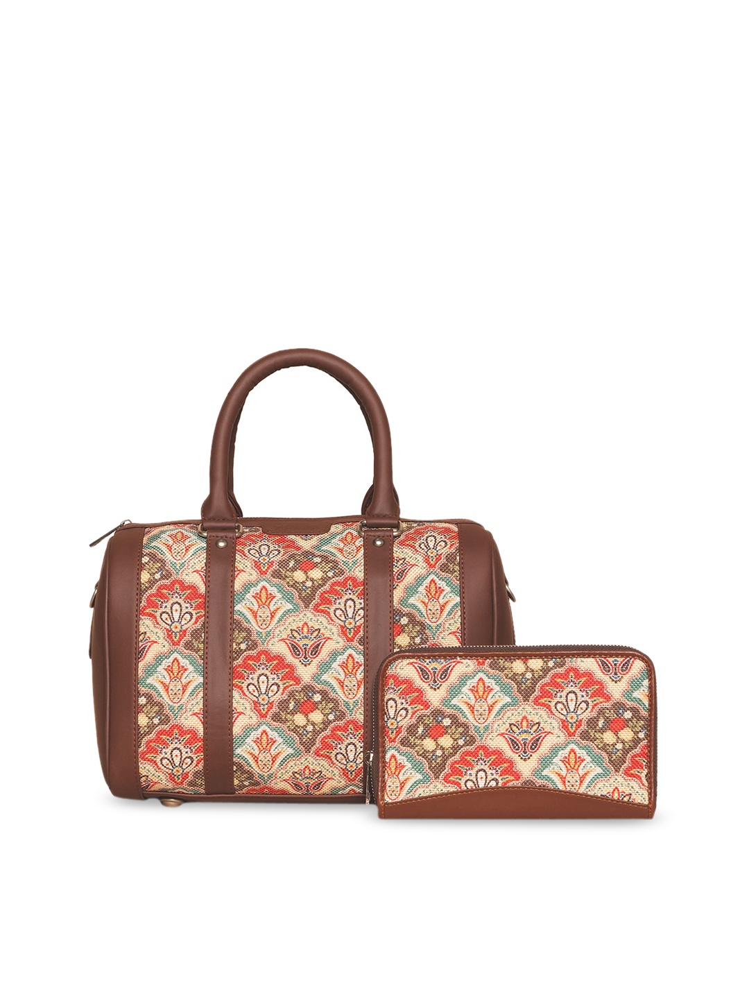 ZOUK Multicoloured Floral Printed Oversized Structured Shoulder Bag with Cut Work, Multi
ZOUK Multicoloured Floral Printed Oversized Structured Shoulder Bag with Cut Work, Multi