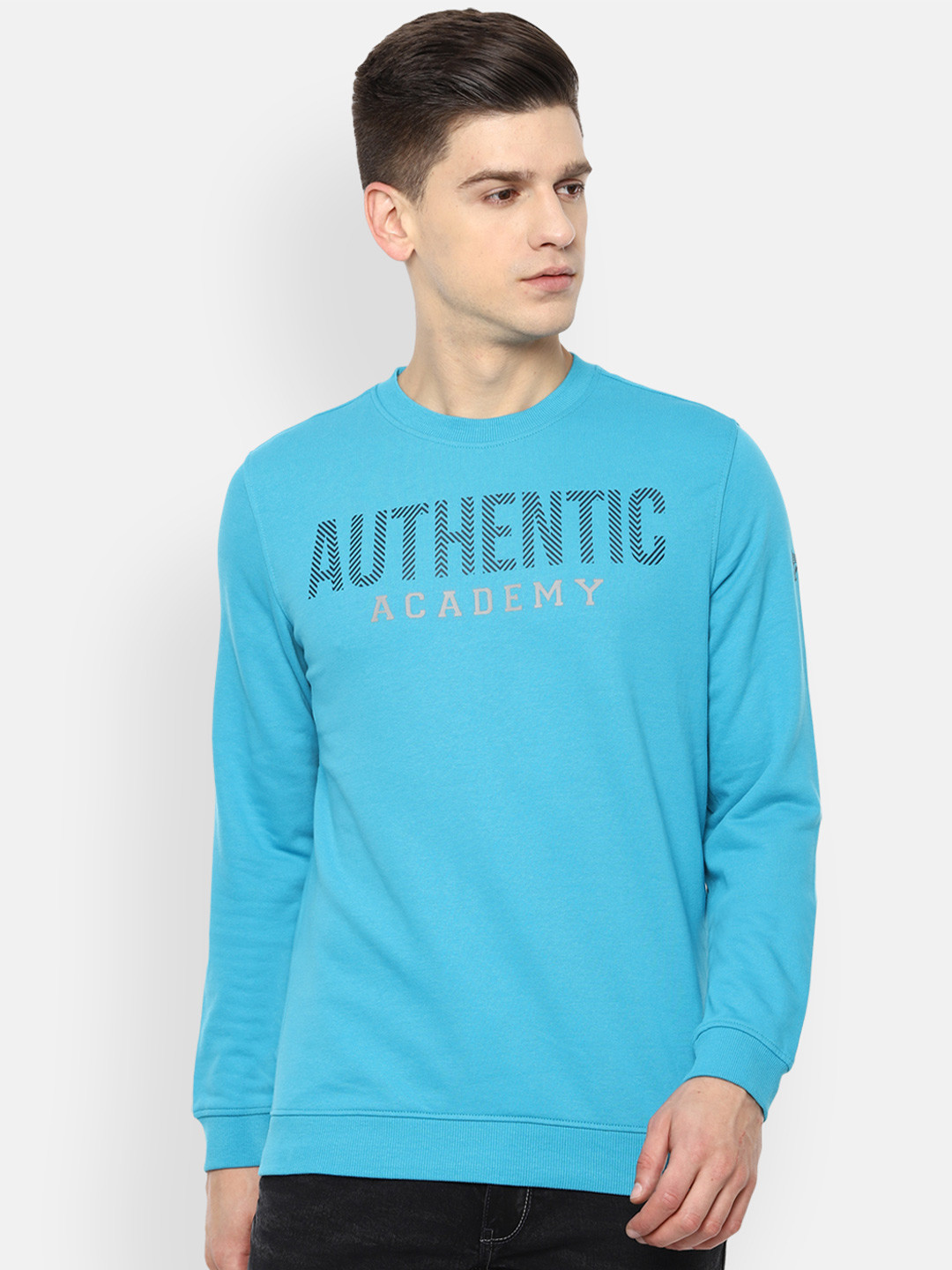 Van Heusen ACADEMY Men Blue Printed Sweatshirt
Van Heusen ACADEMY Men Blue Printed Sweatshirt