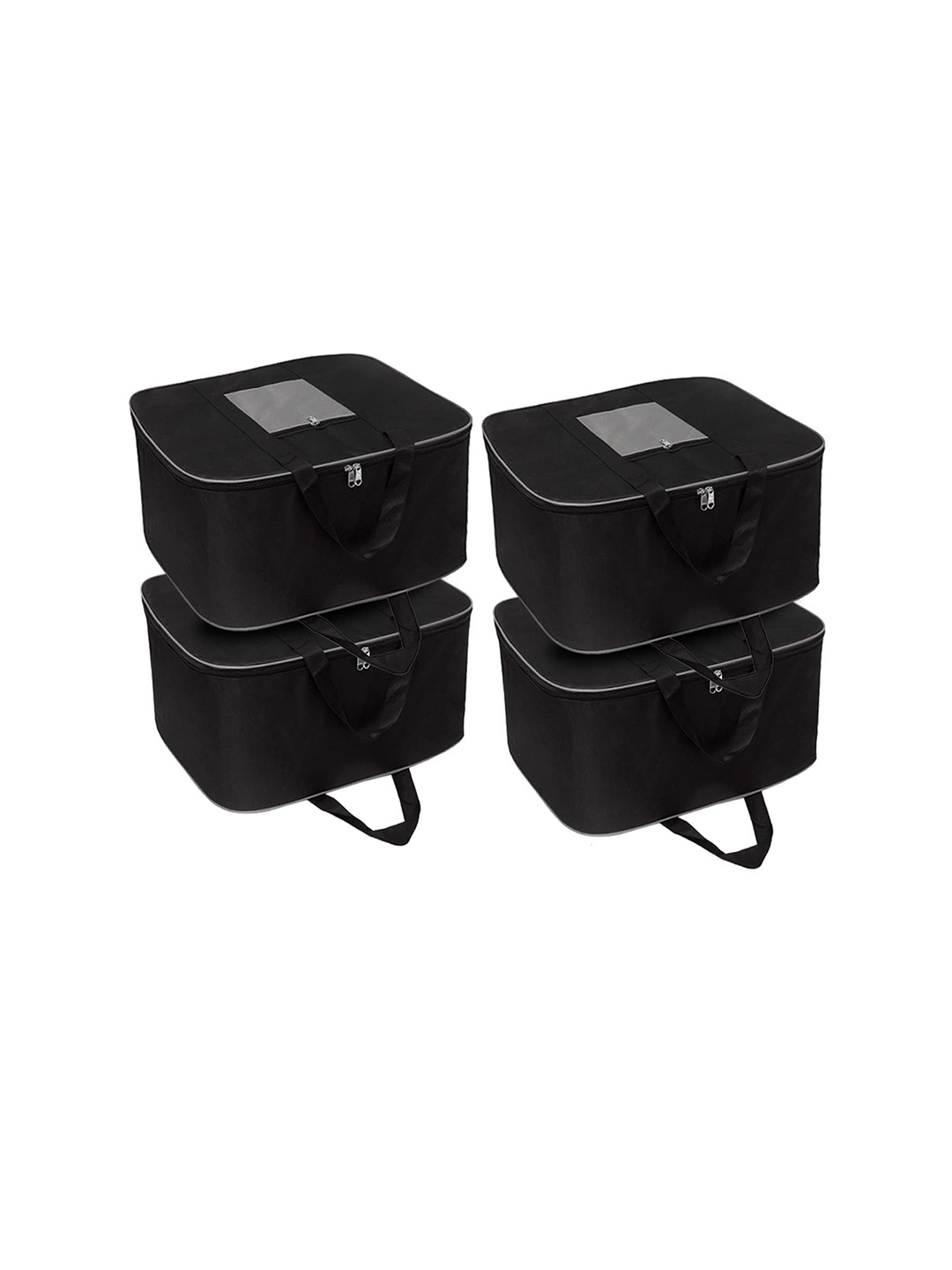 HOMESTRAP Set of 4 Underbed Storage Organizer with Handle & Zip (Capacity - 70 Litres ), Black
HOMESTRAP Set of 4 Underbed Storage Organizer with Handle & Zip (Capacity - 70 Litres ), Black