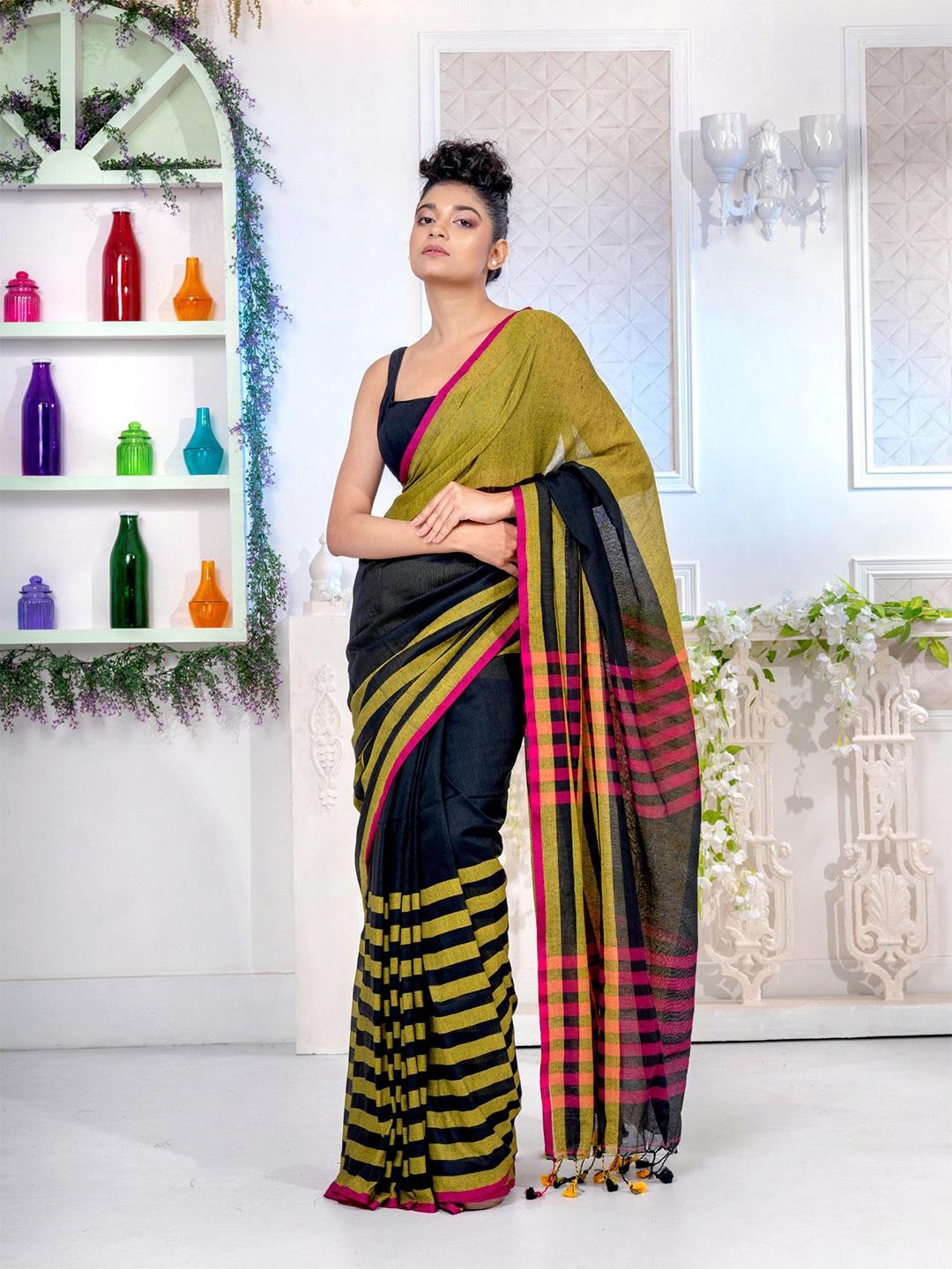 Charukriti Women Black Sarees