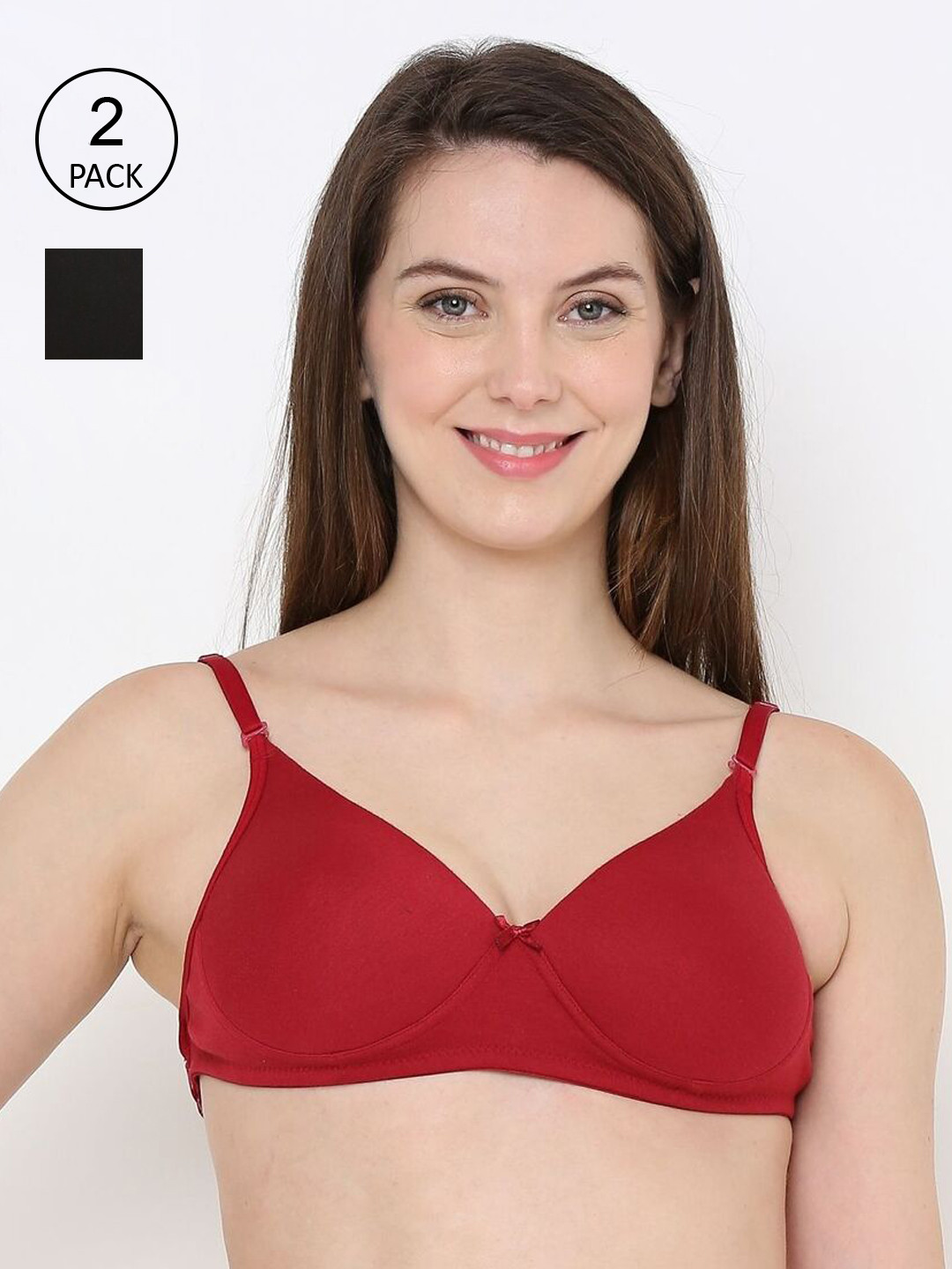 Berrys Intimatess Pack of 2 Maroon & Black Bra - Lightly Padded
Berrys Intimatess Pack of 2 Maroon & Black Bra - Lightly Padded