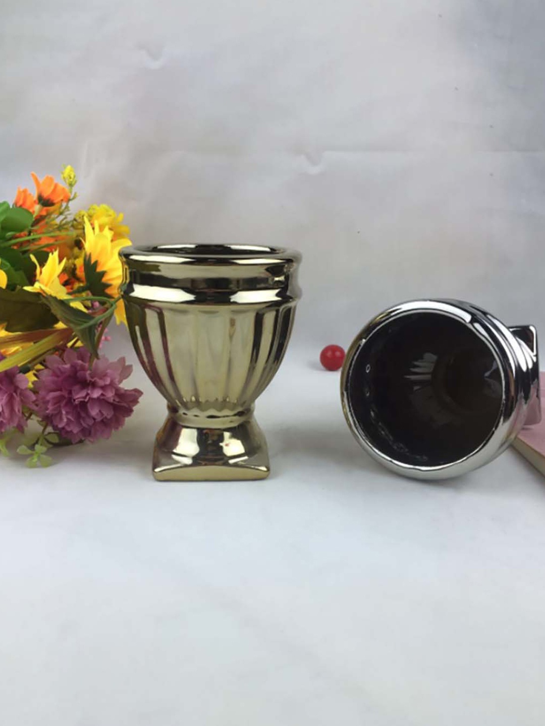 MARKET99 1 Pcs Table Planter, Silver