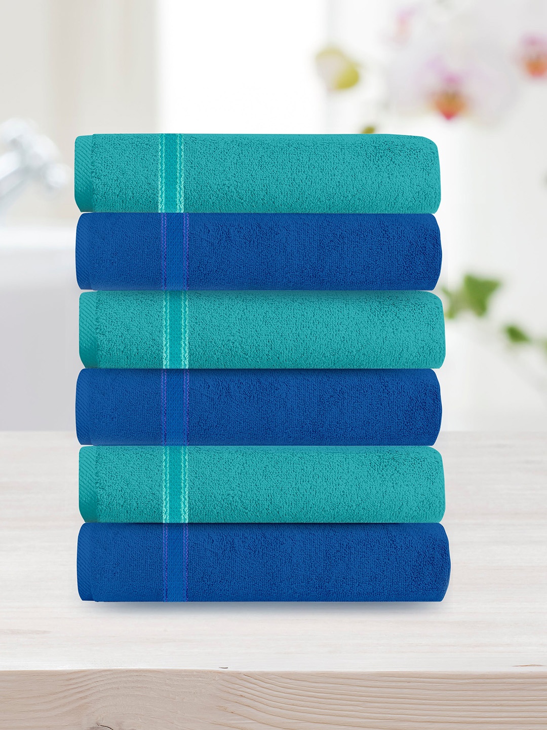 Athome by Nilkamal Set Of 6 Turquoise Blue & Blue Solid 370 GSM Pure Cotton Face Towel
Athome by Nilkamal Set Of 6 Turquoise Blue & Blue Solid 370 GSM Pure Cotton Face Towel