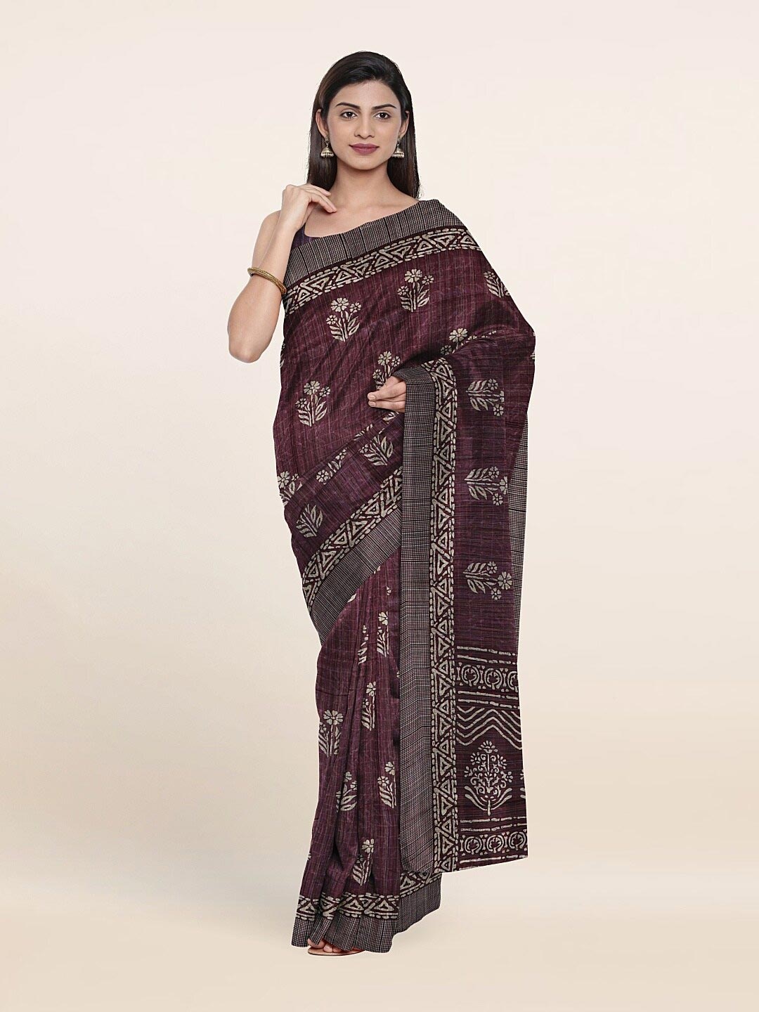 Pothys Purple Art Silk Saree