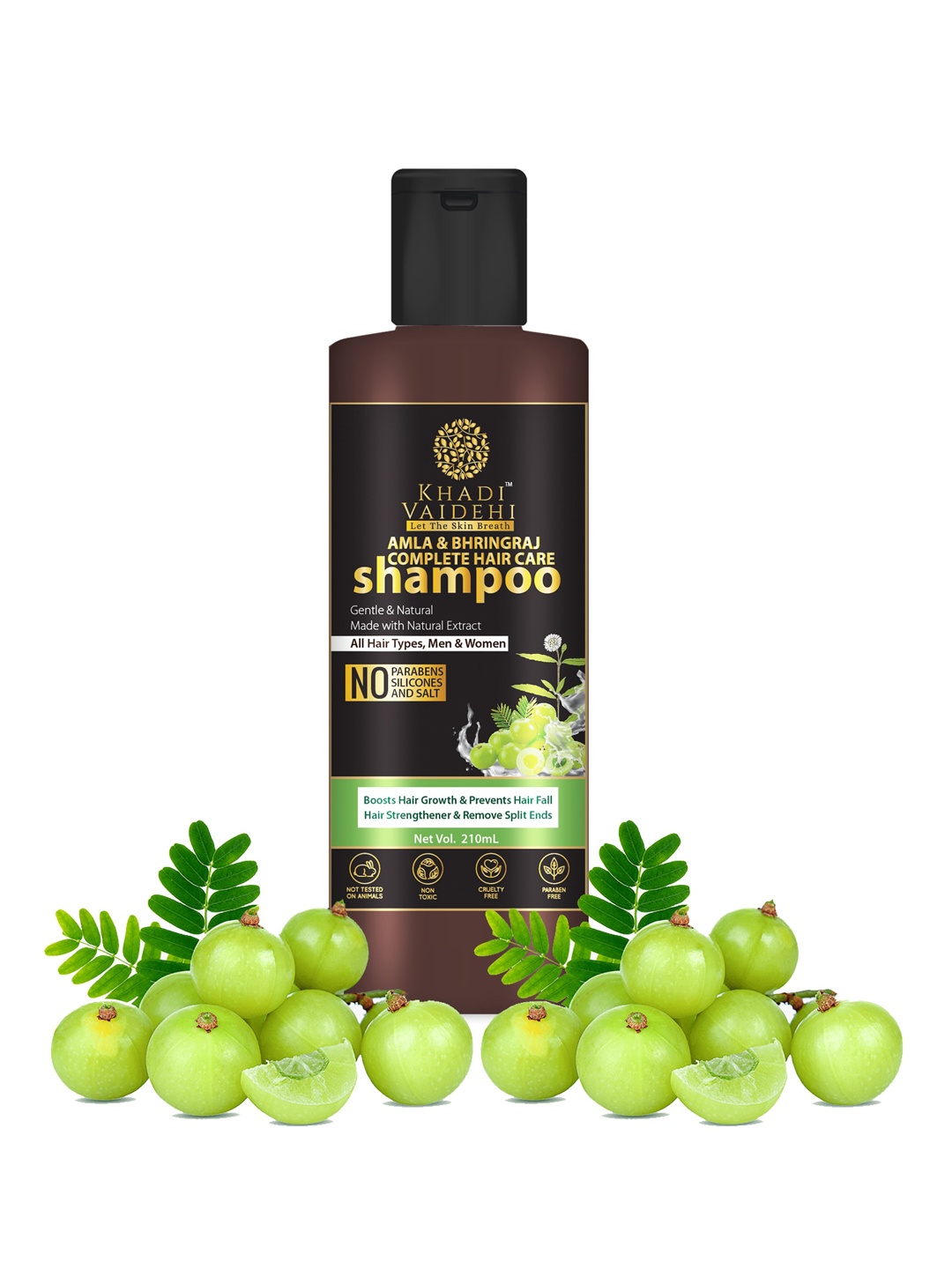 Khadi Vaidehi Gentle & Natural Amla & Bhringraj Complete Hair Care Shampoo - 210 ml, Brown
Khadi Vaidehi Gentle & Natural Amla & Bhringraj Complete Hair Care Shampoo - 210 ml, Brown