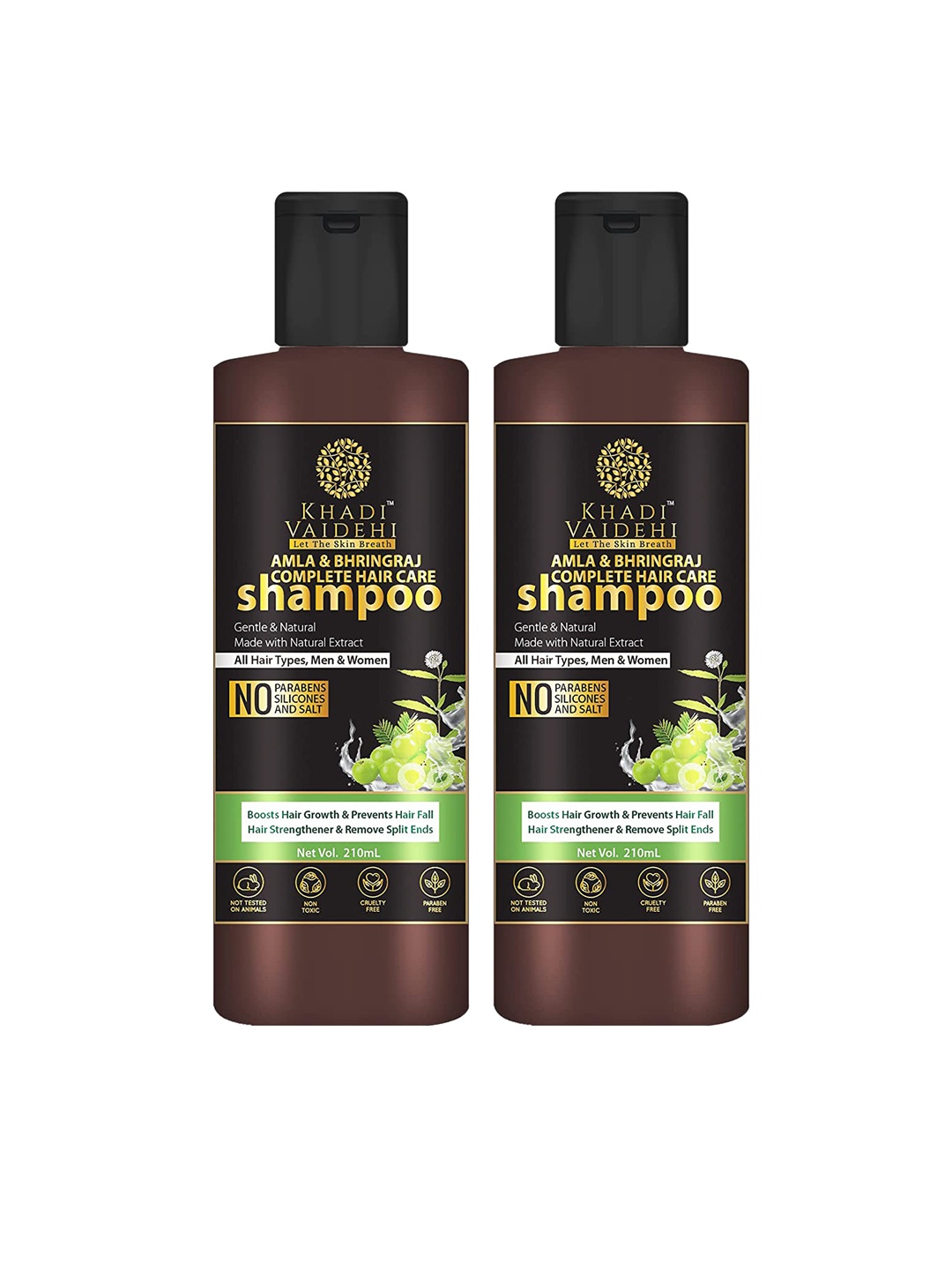Khadi Vaidehi Set of 2 Amla & Bhringraj Complete Hair Care Shampoo - 210 ml Each, Brown
Khadi Vaidehi Set of 2 Amla & Bhringraj Complete Hair Care Shampoo - 210 ml Each, Brown