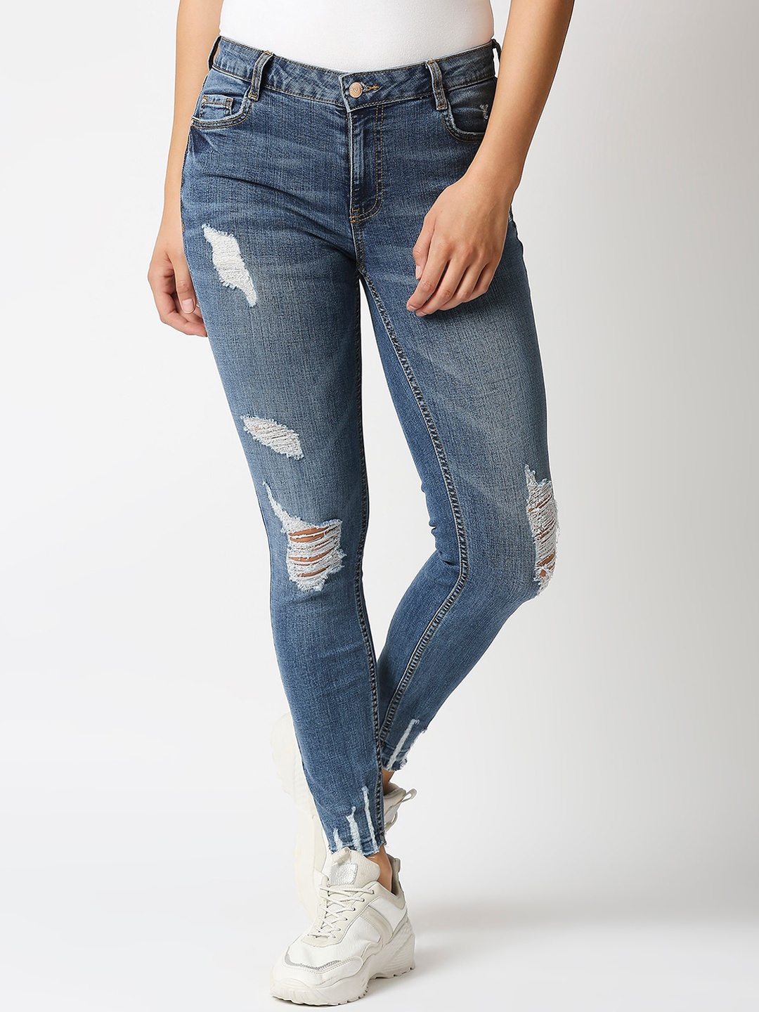 LOVEGEN Women Blue Comfort Skinny Fit Mildly Distressed Light Fade Stretchable Jeans
LOVEGEN Women Blue Comfort Skinny Fit Mildly Distressed Light Fade Stretchable Jeans