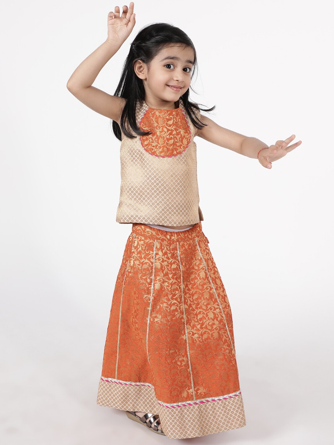 A Little Fable Girls Orange & Pink Printed Ready to Wear Lehenga & Blouse With Dupatta
A Little Fable Girls Orange & Pink Printed Ready to Wear Lehenga & Blouse With Dupatta