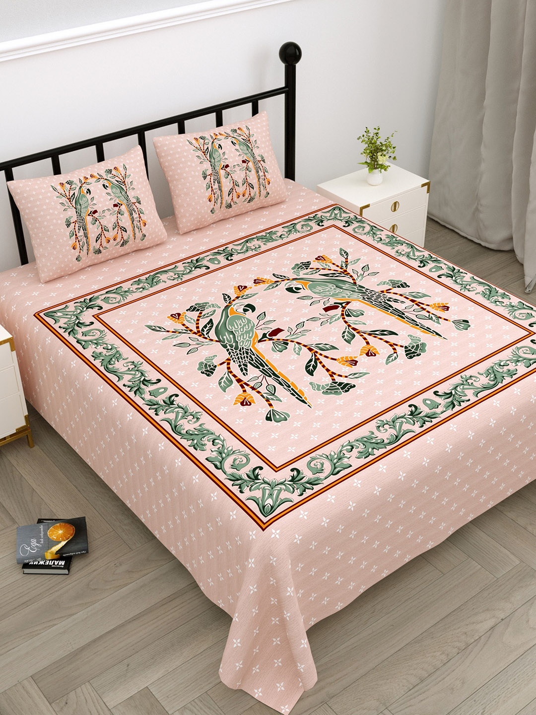 Aura Unisex Green Bedsheets