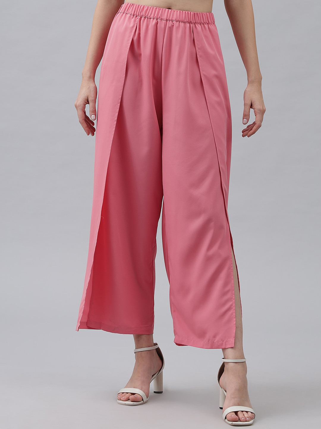 emeros Women Pink Relaxed Straight Leg Loose Fit High-Rise Pleated Culottes Trousers
emeros Women Pink Relaxed Straight Leg Loose Fit High-Rise Pleated Culottes Trousers