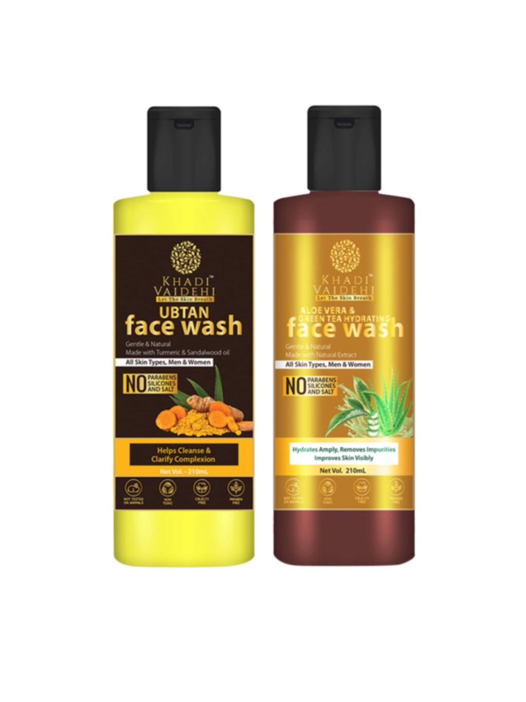 Khadi Vaidehi Unisex Set of 2 Ubtan Face Wash & Aloe Vera & Tea Face Wash-210 ml Each, Na
Khadi Vaidehi Unisex Set of 2 Ubtan Face Wash & Aloe Vera & Tea Face Wash-210 ml Each, Na