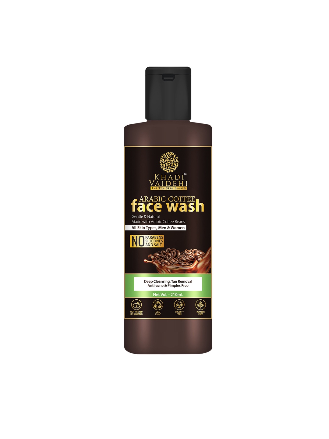 Khadi Vaidehi Unisex Paraben Free Gentle & Natural Arabic Coffee Face Wash - 210 ml, Brown
Khadi Vaidehi Unisex Paraben Free Gentle & Natural Arabic Coffee Face Wash - 210 ml, Brown
