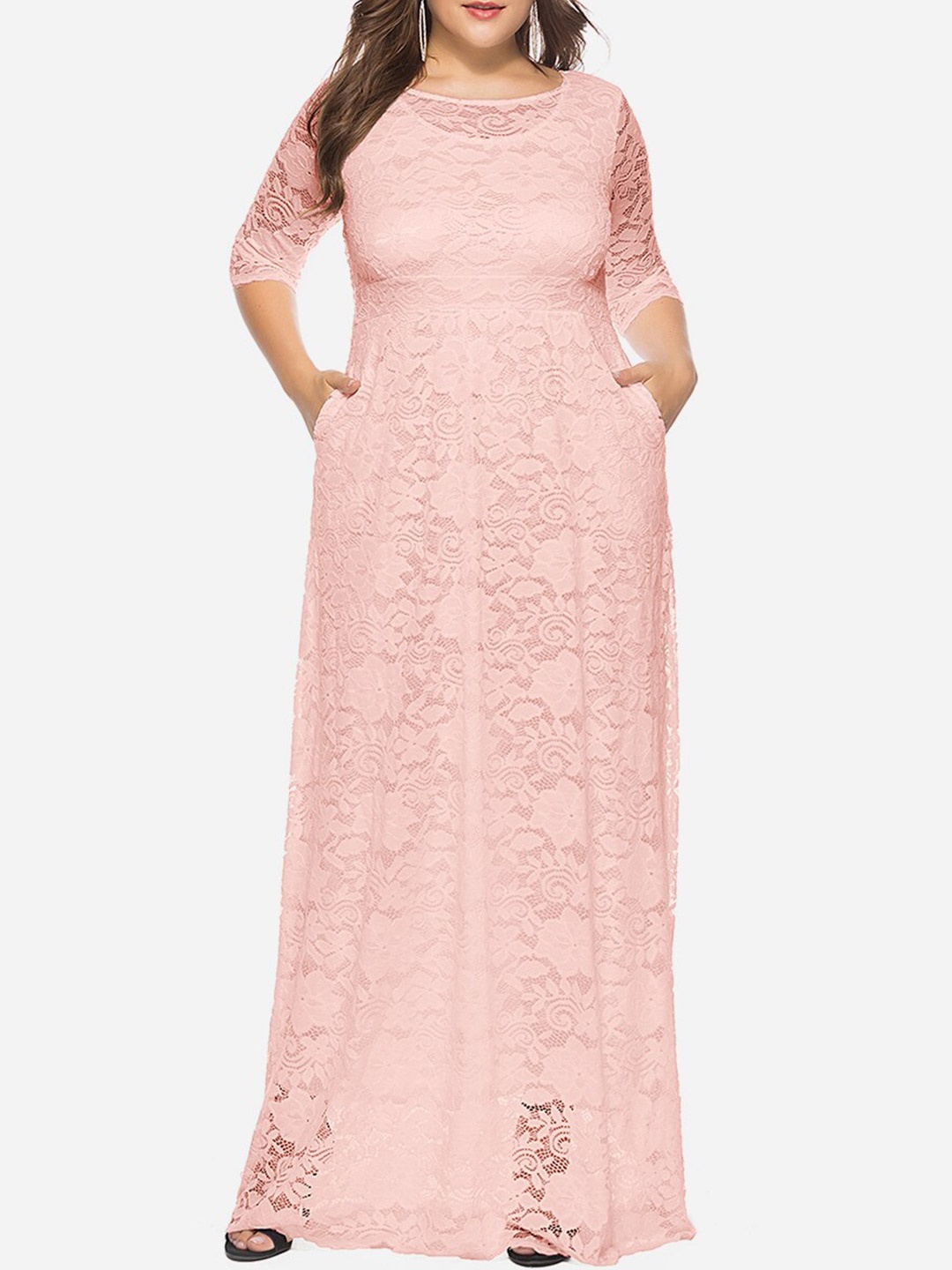 URBANIC Pink Maxi Dress