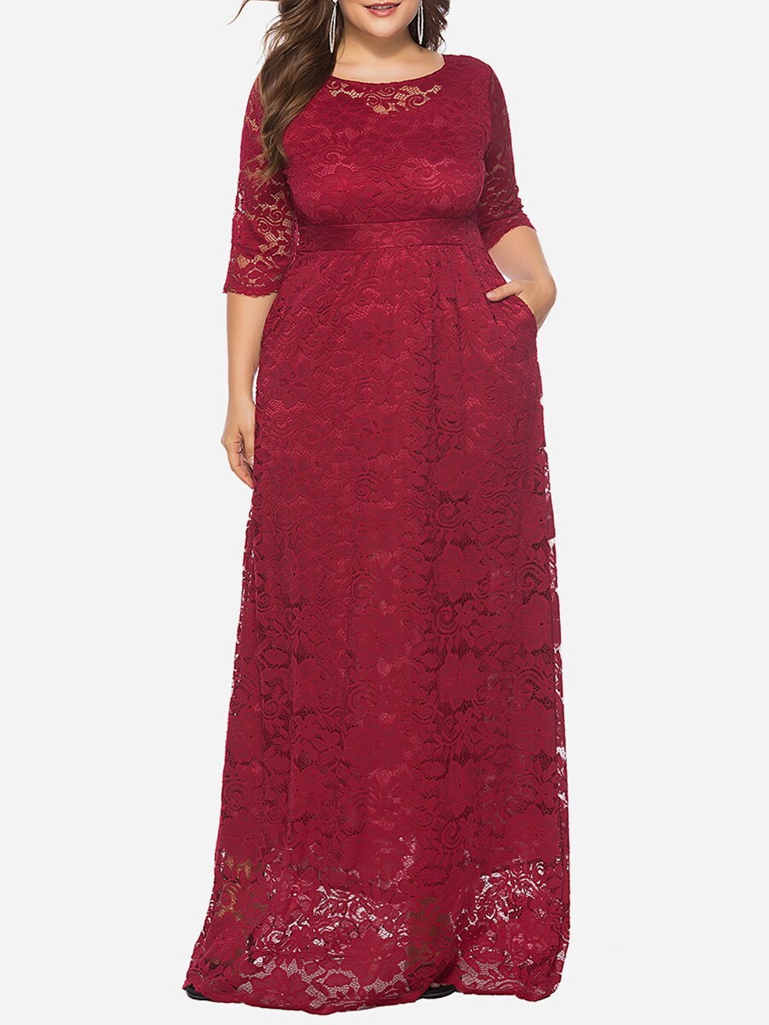 URBANIC Red Maxi Dress
