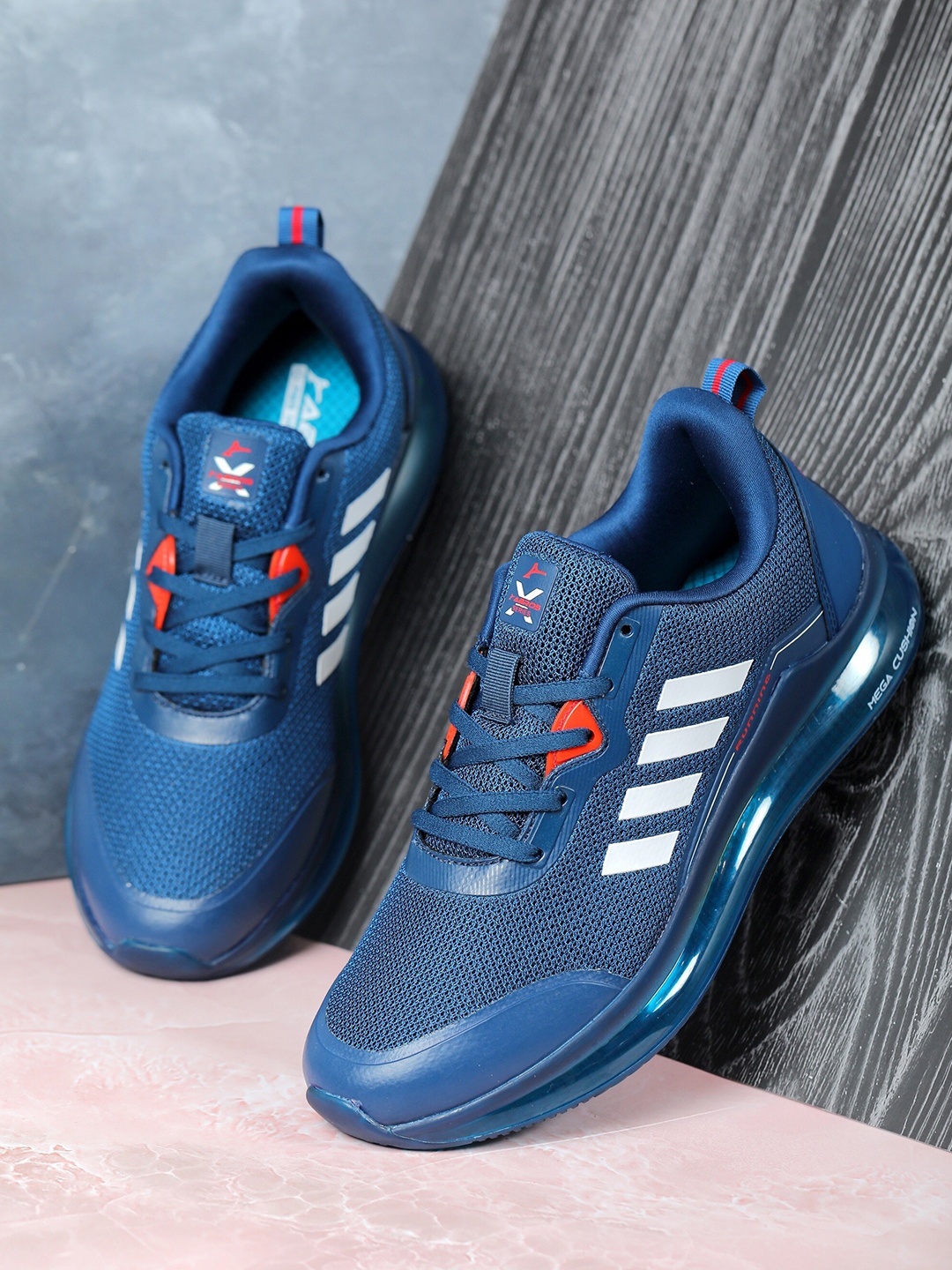 ABROS Men Teal Mesh Running Shoes