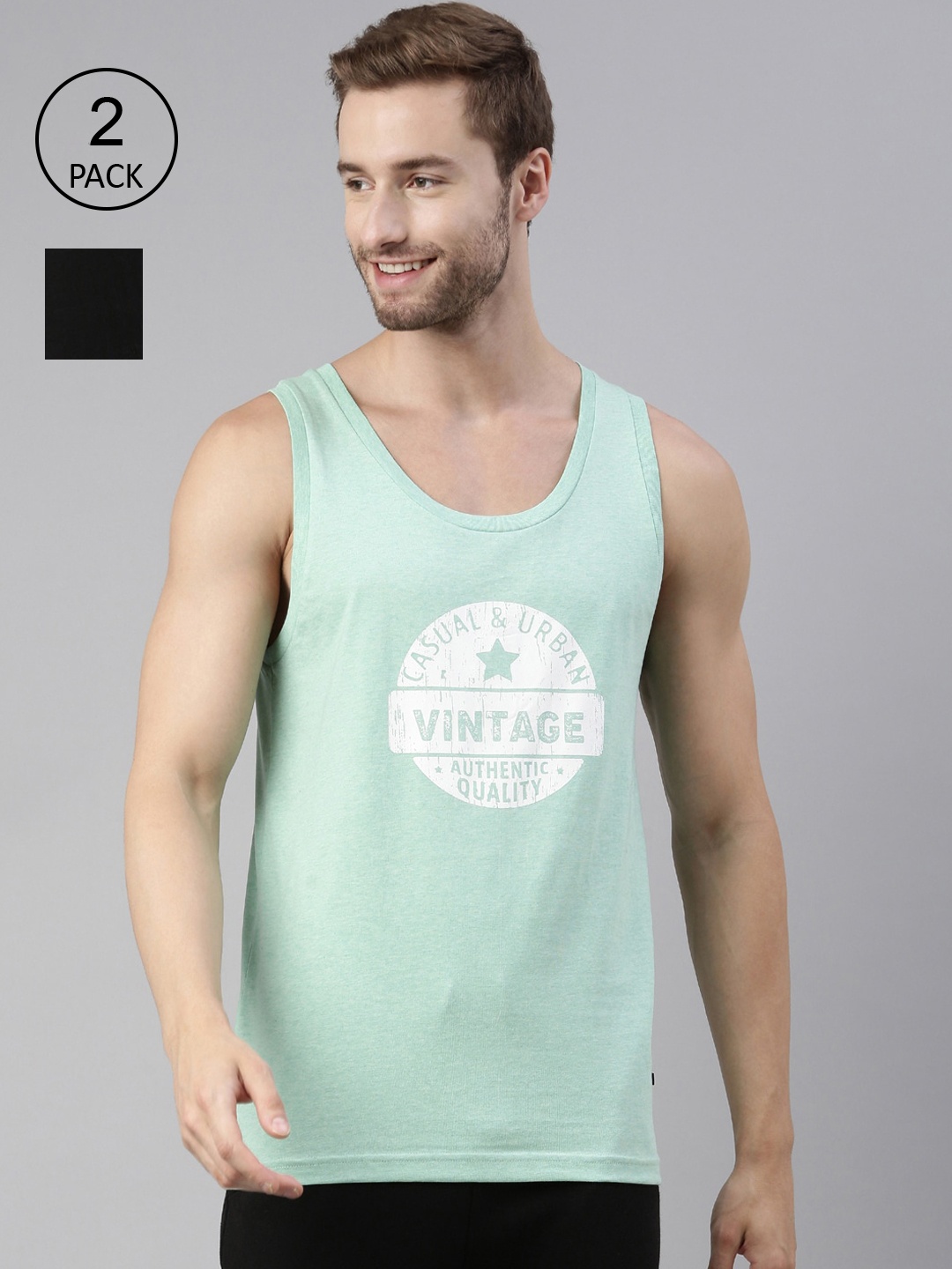 DIXCY SCOTT MAXIMUS Pack of 2 Pure Cotton Print Smart Wash Round Neck Vest MAXGV-004, Blue
DIXCY SCOTT MAXIMUS Pack of 2 Pure Cotton Print Smart Wash Round Neck Vest MAXGV-004, Blue