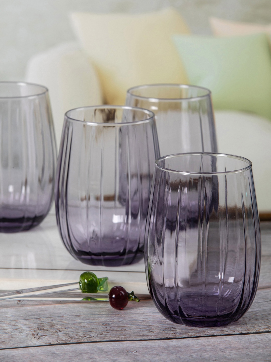 Pasabahce Set of 6 Transparent Solid Glass Tumbler