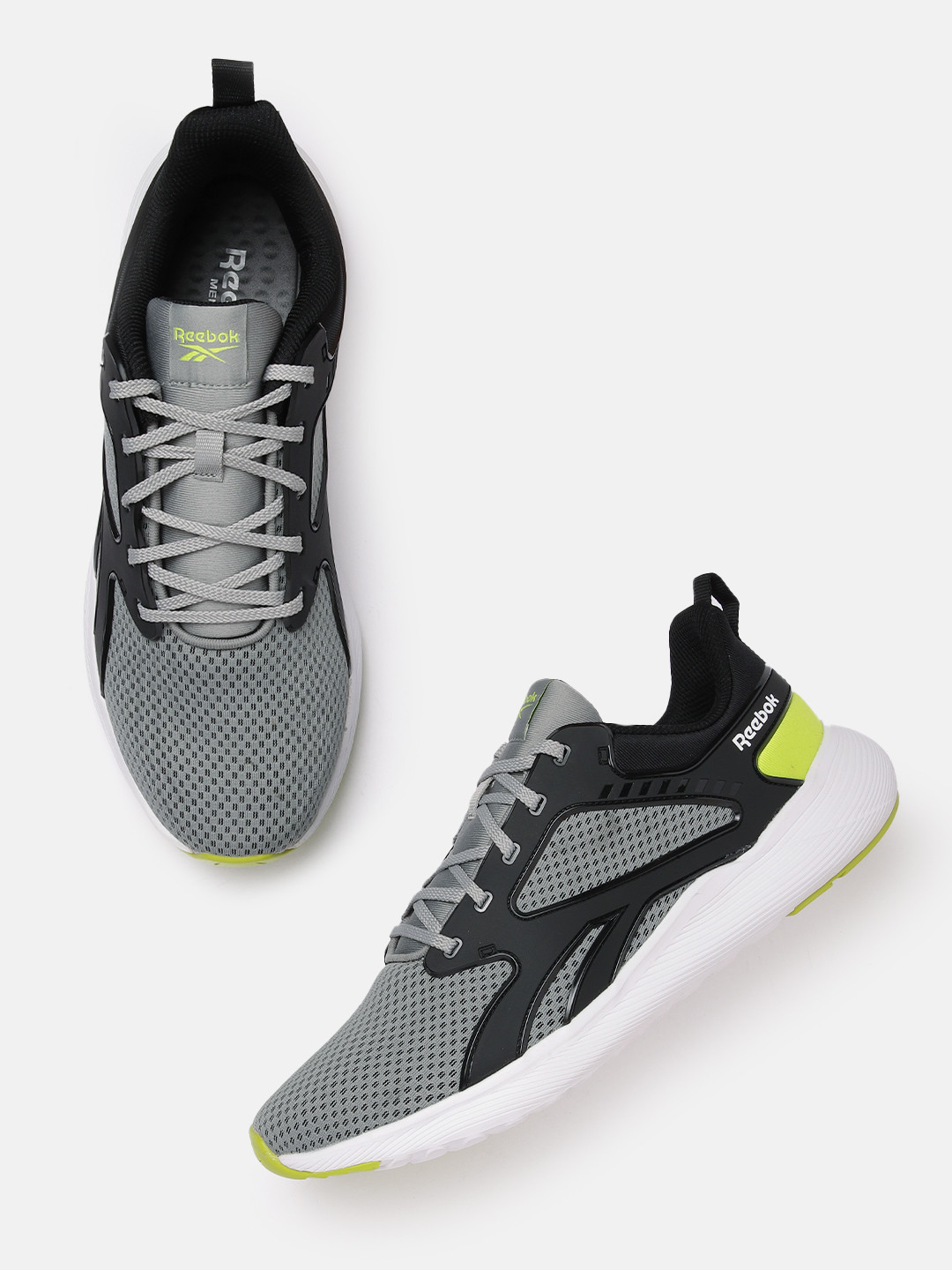 Reebok Men Woven Design Solecure Running Shoes, Grey 
Reebok Men Woven Design Solecure Running Shoes, Grey
